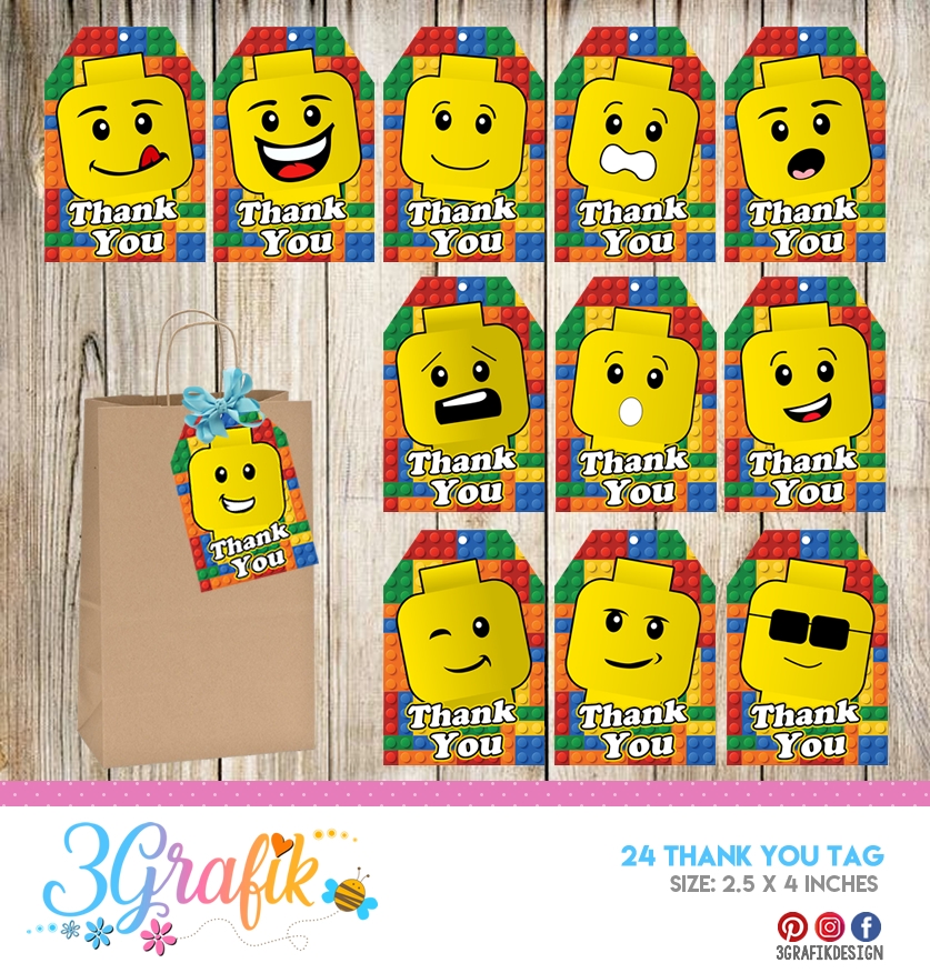 Lego Thank You Tags Printable 3Grafik