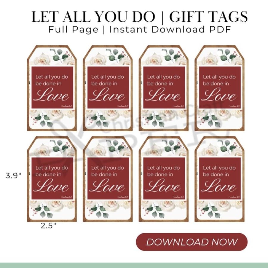 Horizontal Free Printable Gift Tags