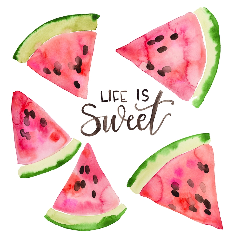 Life Is Sweet Watermelon Printable TINSELBOX