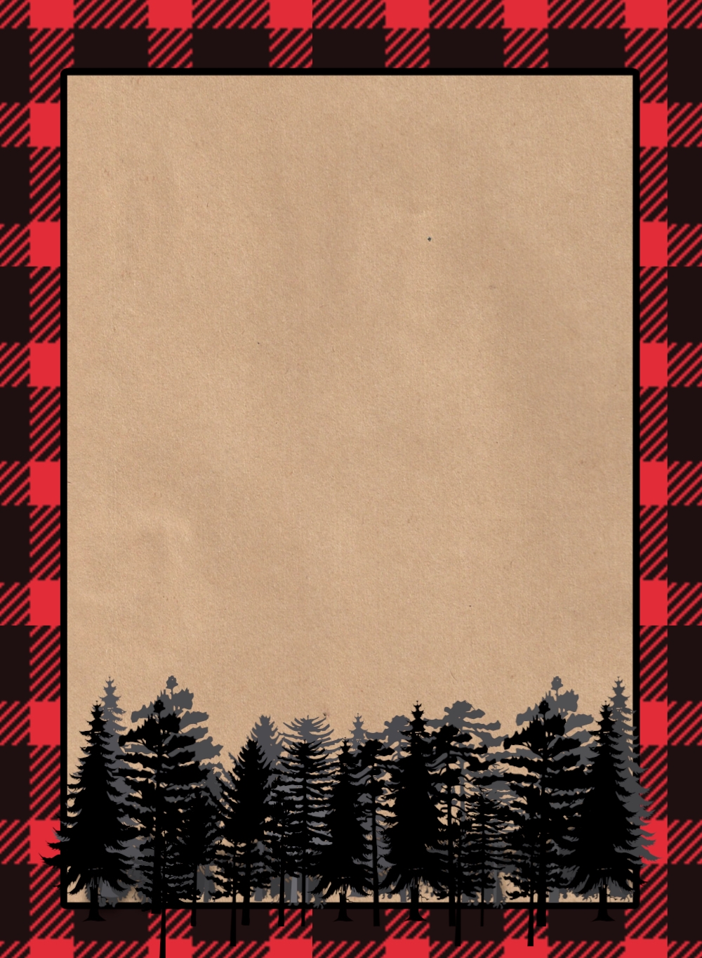 Lumberjack Invitation Free Printable Paper Trail Design