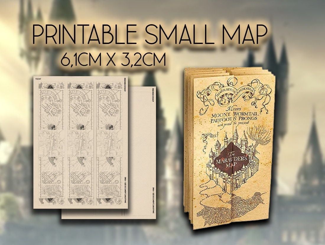 Marauders Card To Print And Make Yourself Etsy