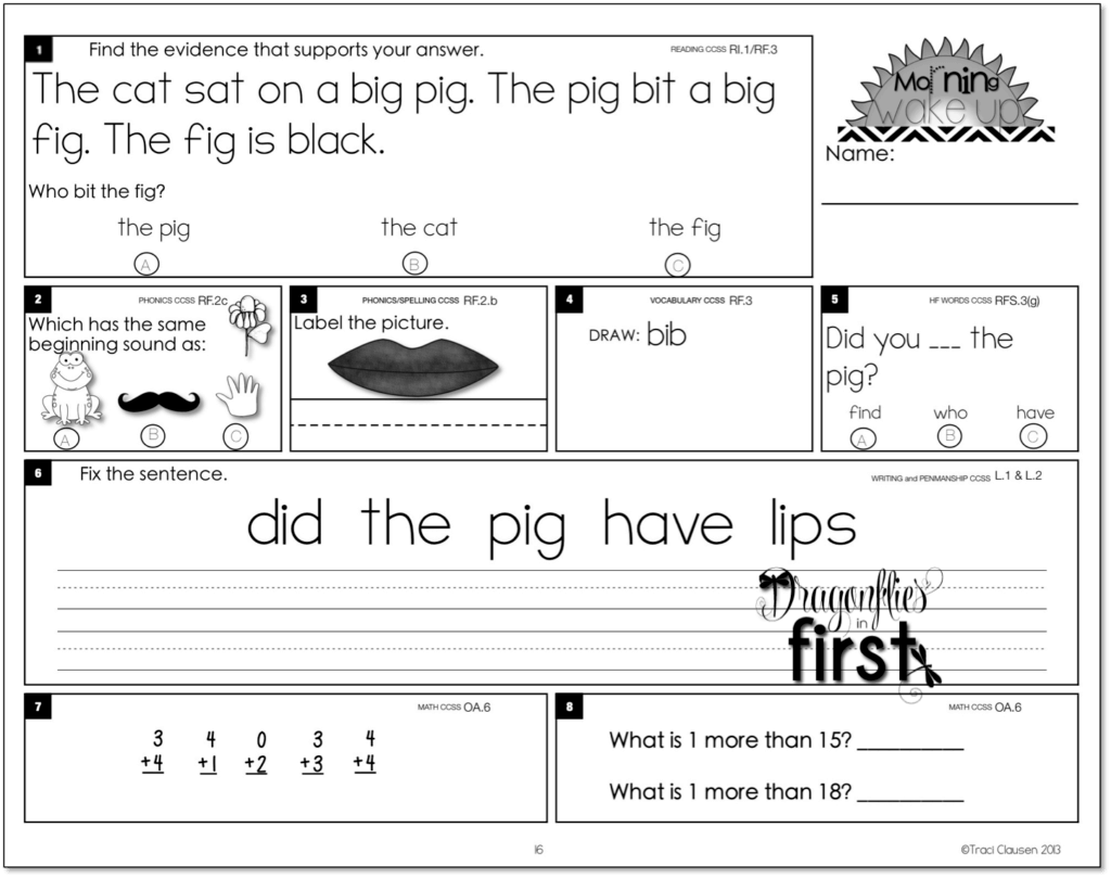 Meaningful And Engaging Morning Work For K 2 Morning Wake Up 
