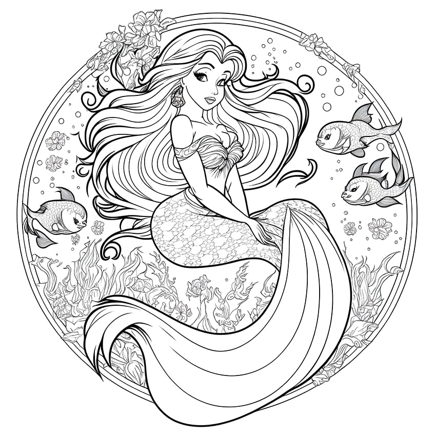 Mermaid Coloring Pages 39 Free Mermaids To Color