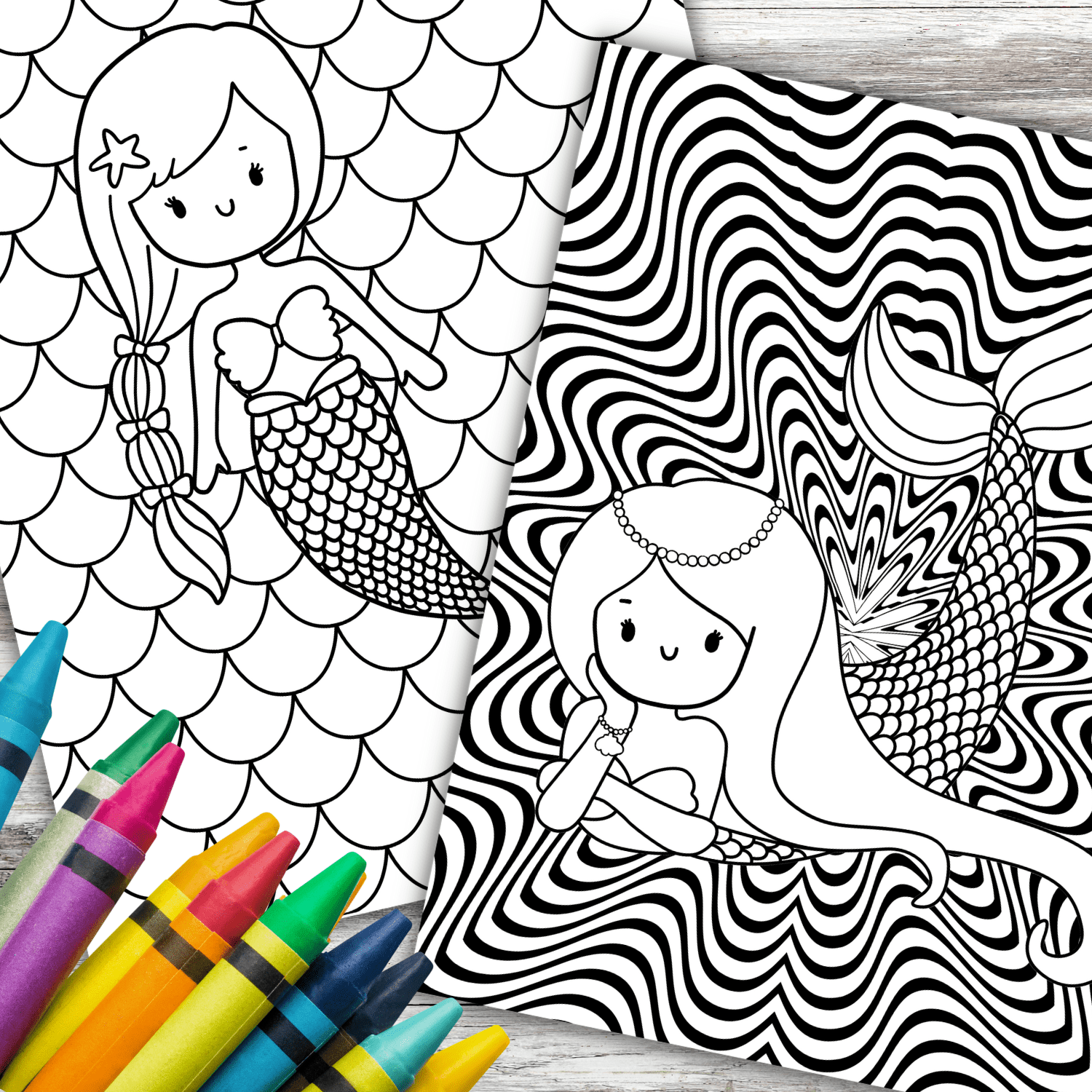 Mermaid Coloring Pages For Kids FREE In The Bag Kids Crafts