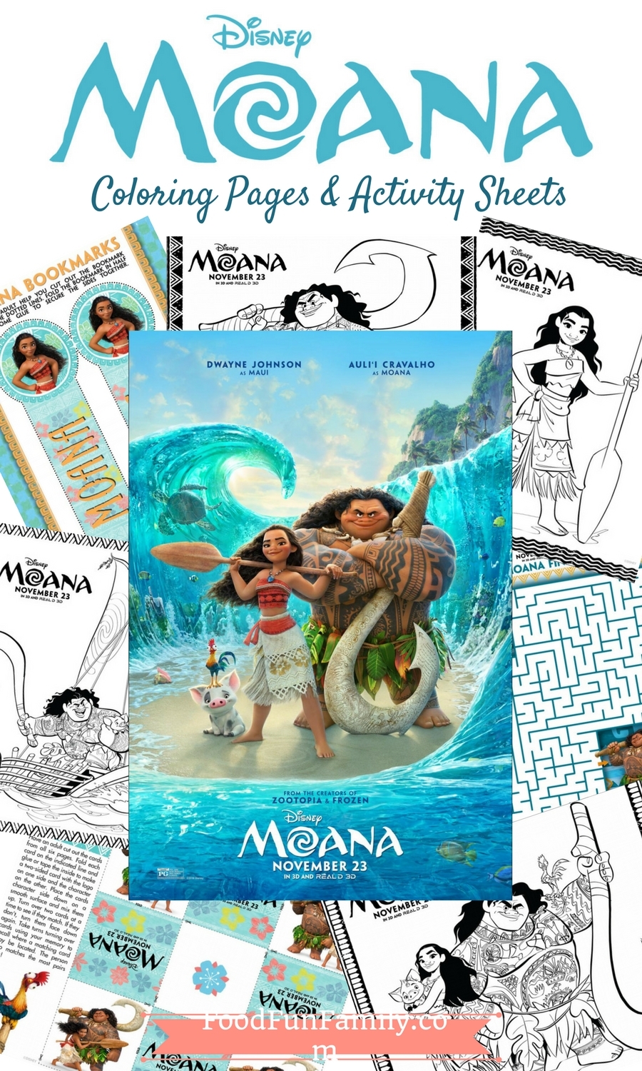 Moana Coloring Pages And Activity Sheets