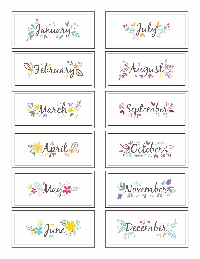 Month Names 13 Free PDF Printables Printablee