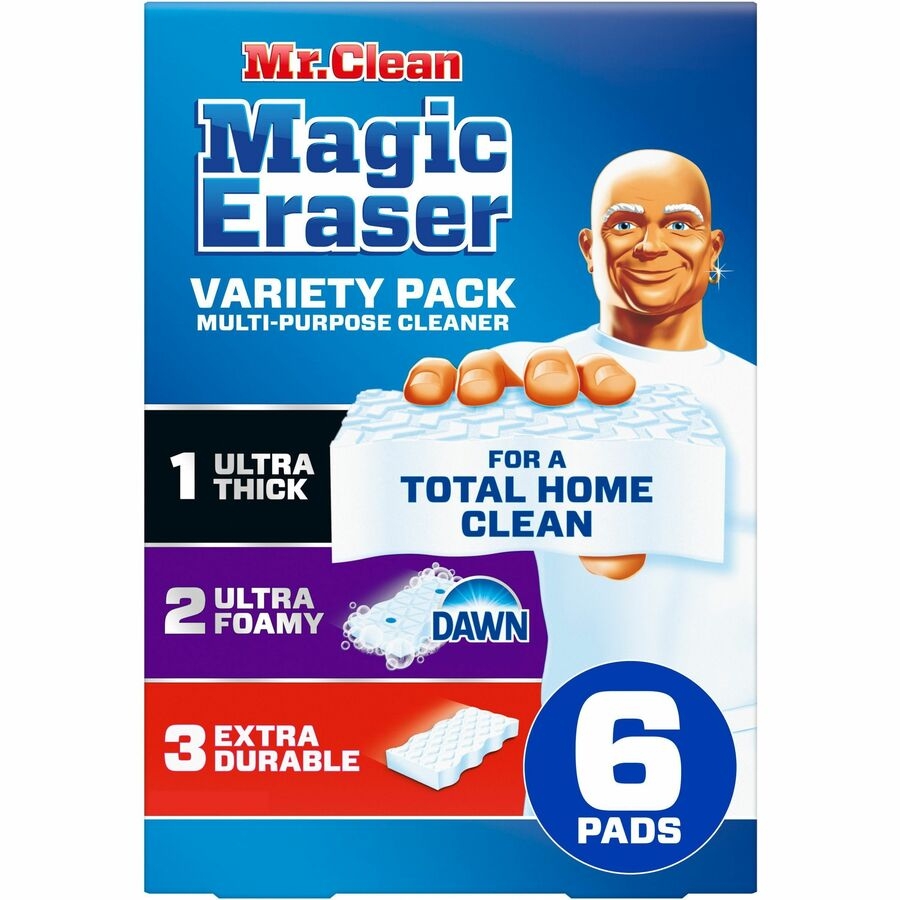 Mr Clean Magic Eraser Variety Pk For Multipurpose Sponge 6 Box Durable Long Lasting Blue