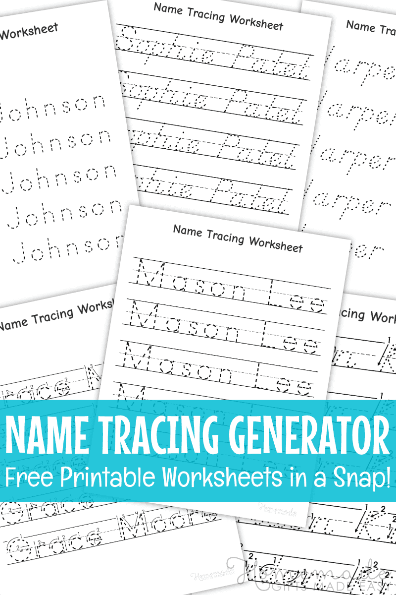 Name Tracing Generator Make Free Name Tracing Worksheets