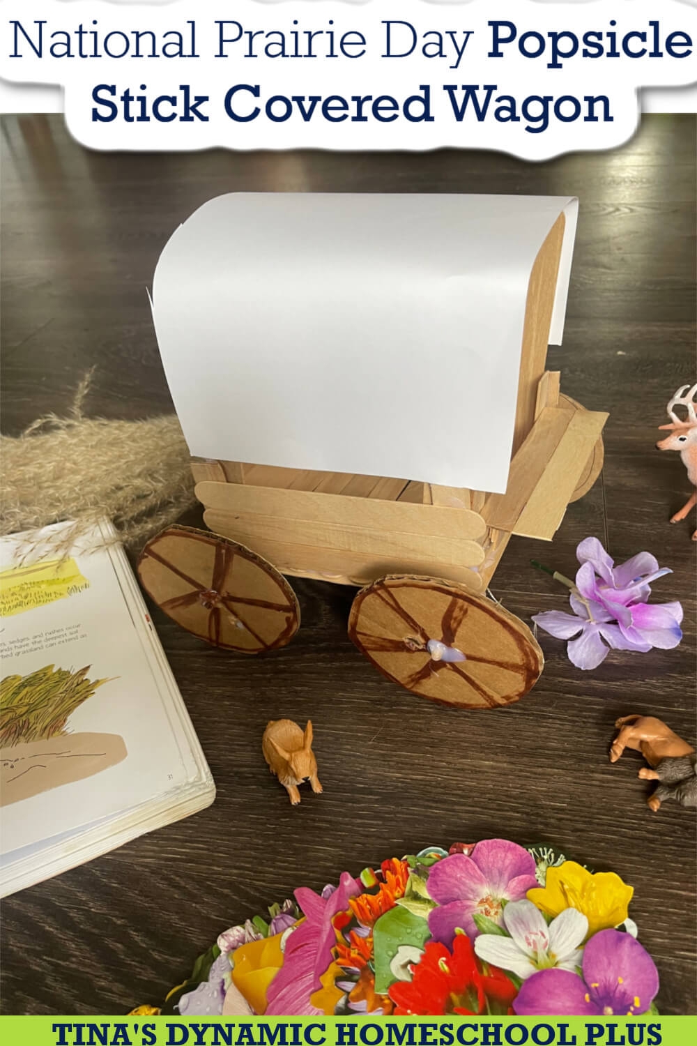 National Prairie Day Easy Popsicle Stick Wagon Craft