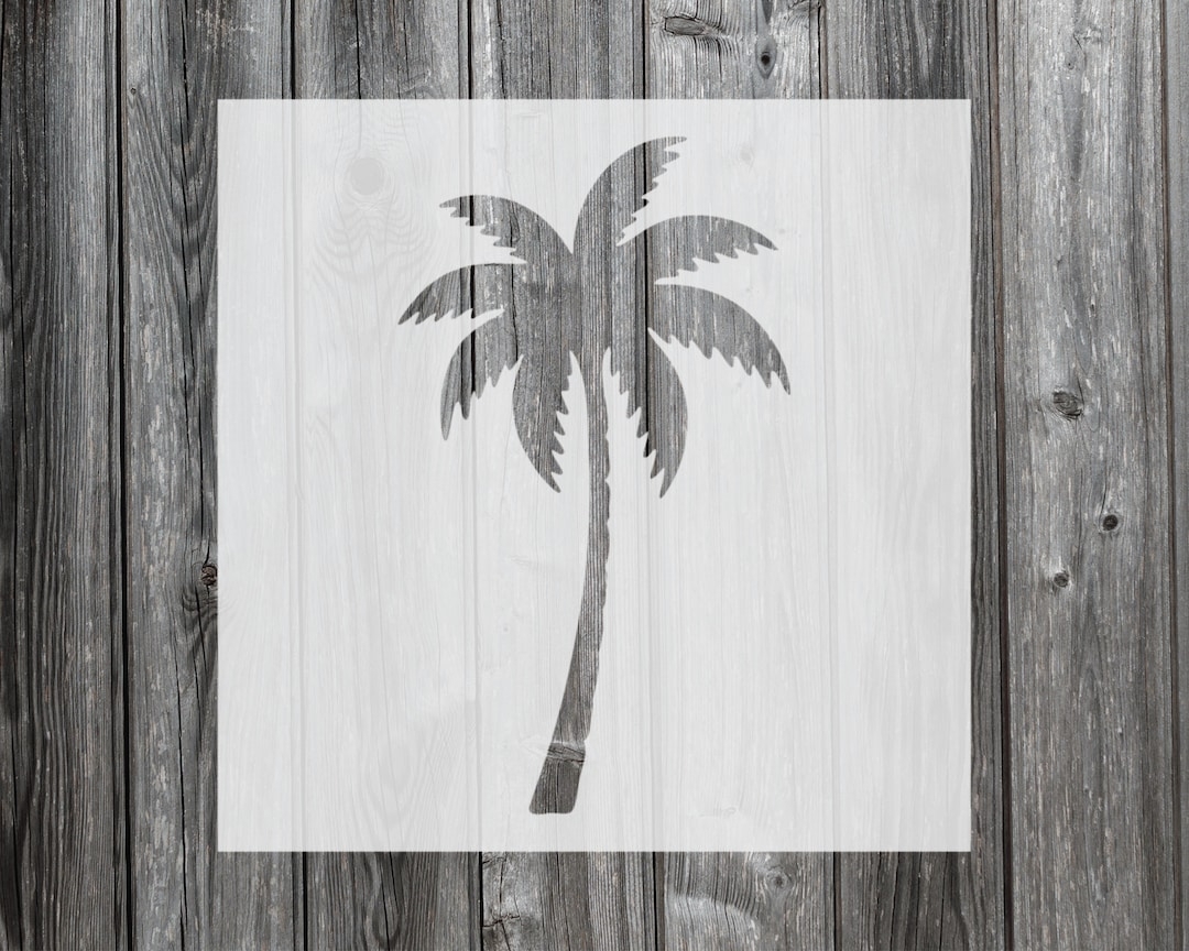 Palm Tree Stencil Reusable Stencil For Painting 096 Etsy