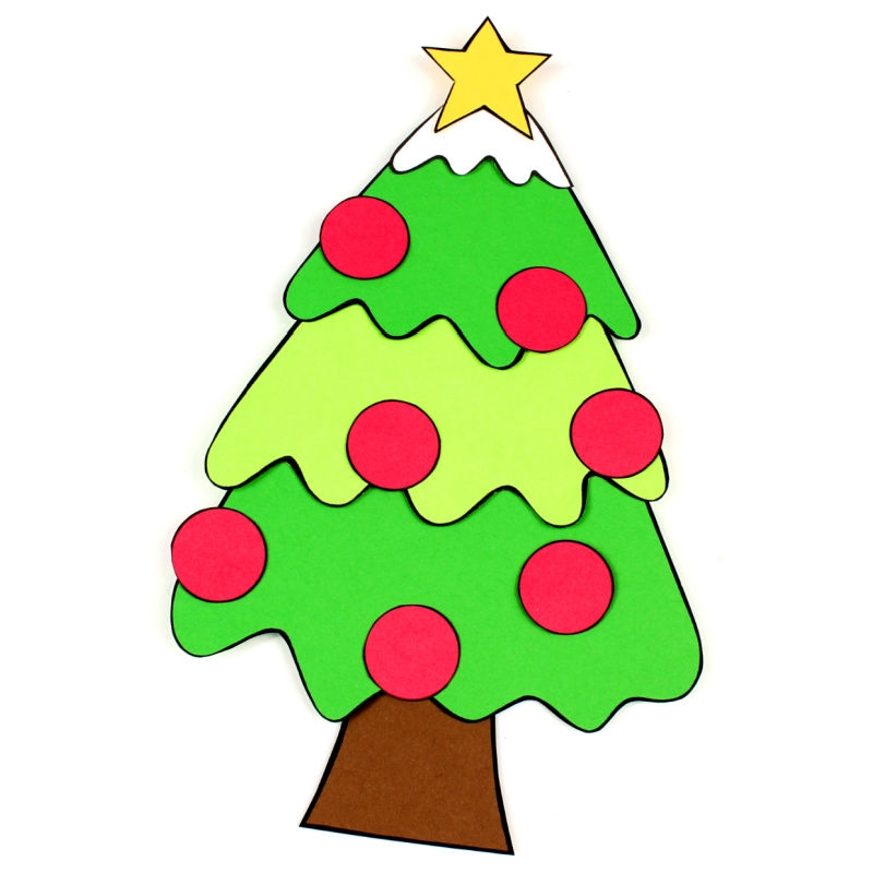 Paper Christmas Tree Craft With Free Template Mama Likes This
