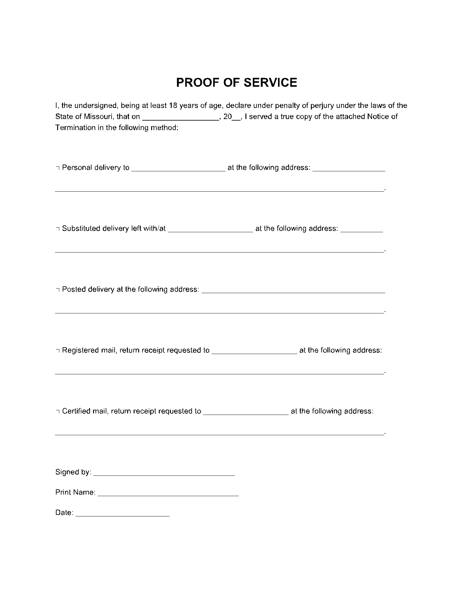 Pennsylvania Eviction Notice Form Free Template CocoSign
