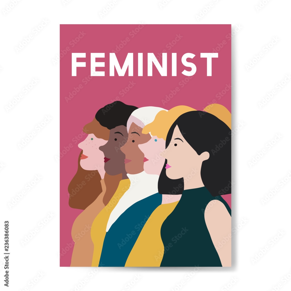 Photo Art Print Female Feminist Standing Together Vector Rawpixel
