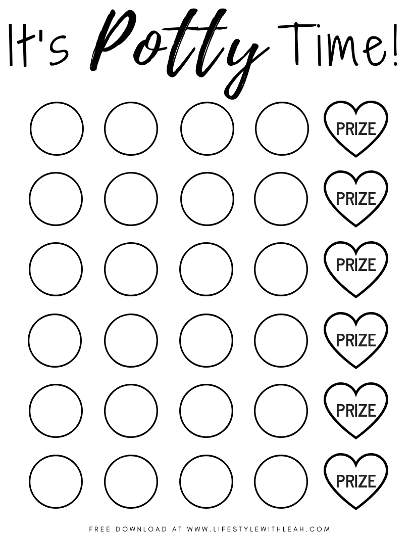 Potty Training Sticker Chart Free Printable Lifestyle With Leah