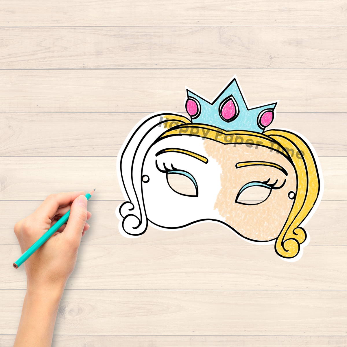 Princess Paper Mask Printable Fairytale Coloring Craft Activity Costume Made By Teachers