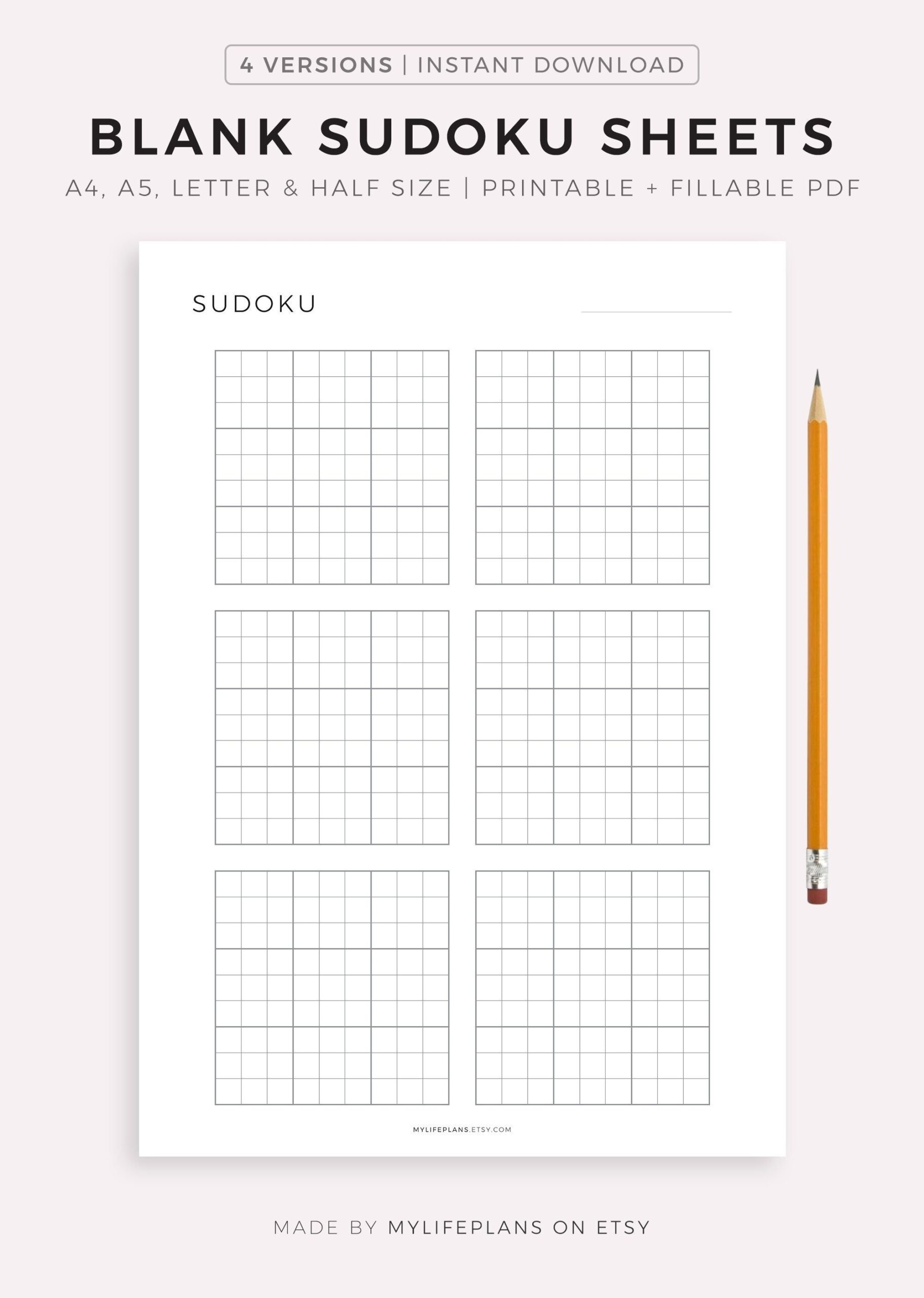 Free Sudoku Printable Grids