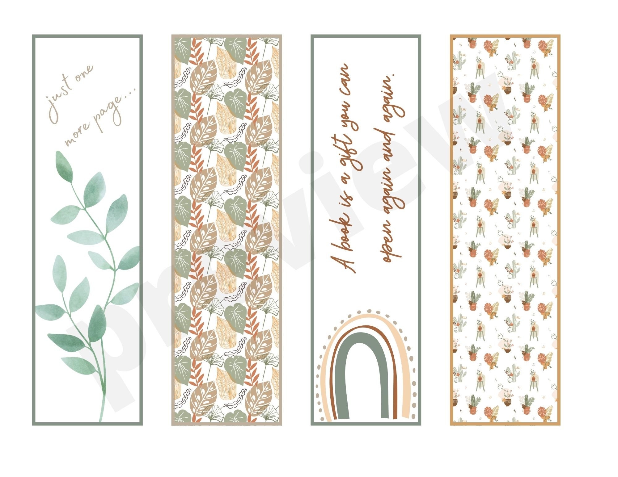Printable Bookmarks Digital Bookmarks Bookmarks For Adults Book Lovers Gifts Printable Bookmark Mantel Decor Earth Tones Etsy