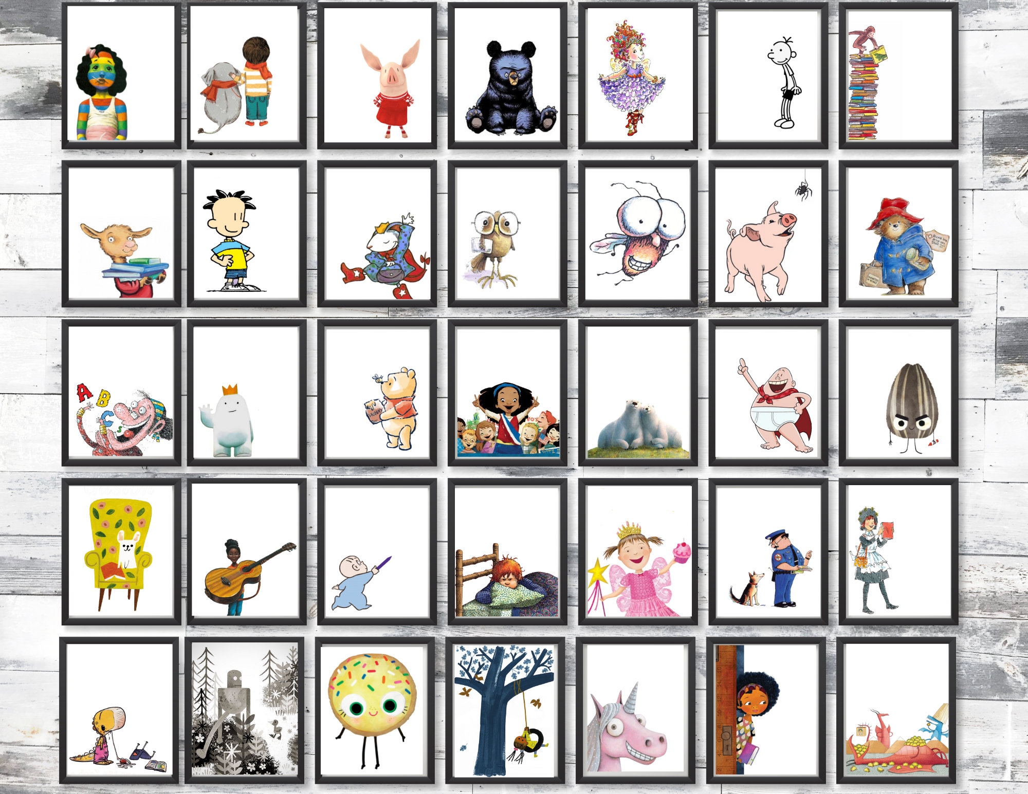 Printable Children s Book Character Gallery Wall Poster Bundle SET 2 Classroom And Library Decor Instant Download Etsy
