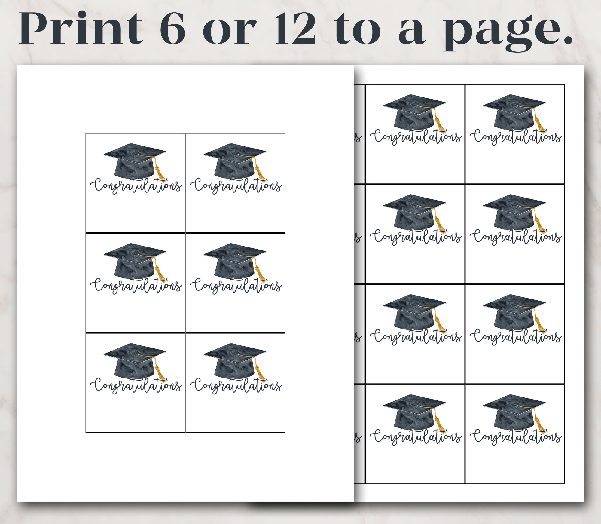 Printable Congratulations Graduation Tags Editable CONGRATS Gift Tag High School Or College Graduation Gift Tags Printable Tags Etsy