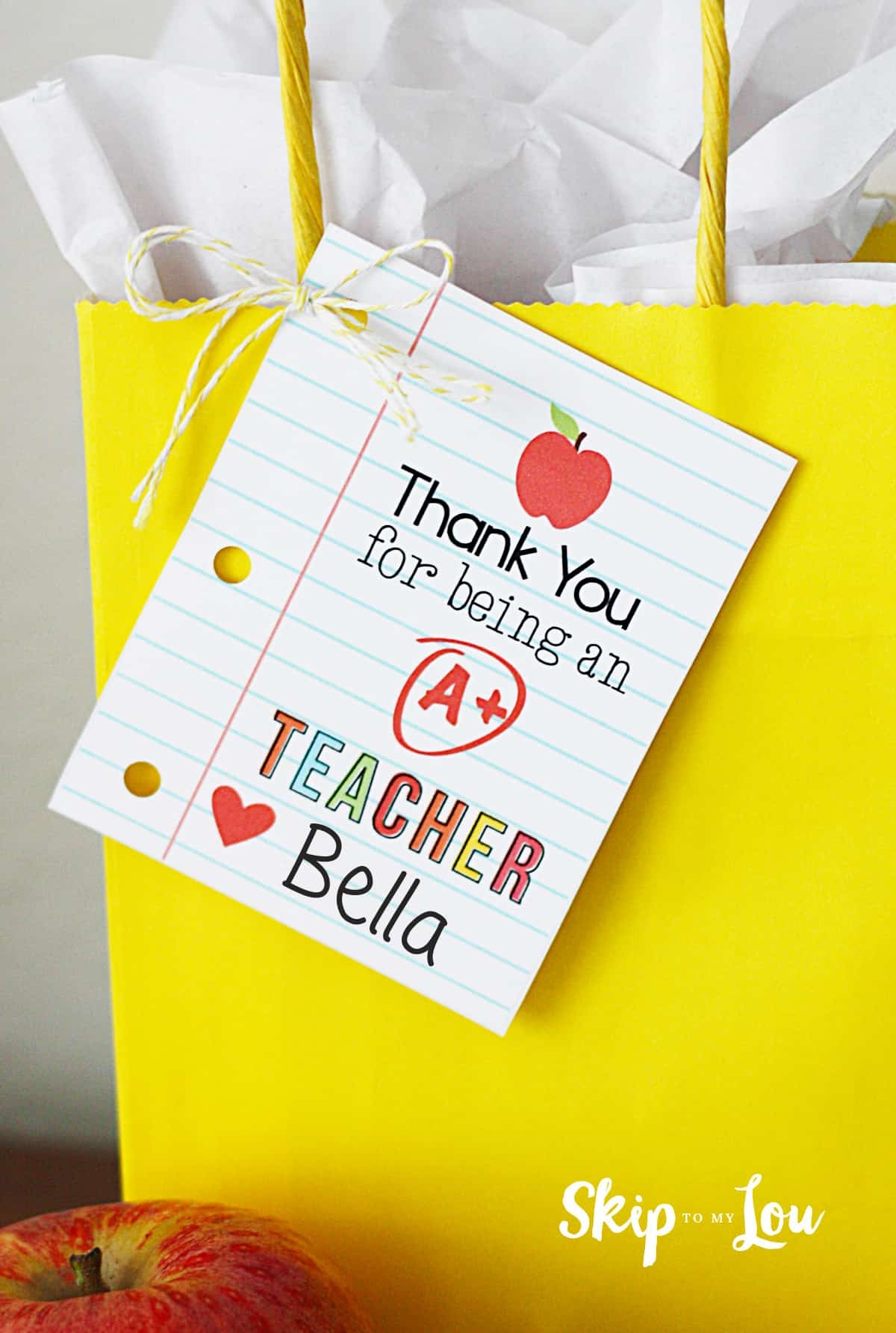 Printable Gift Tags teacher Gifts 