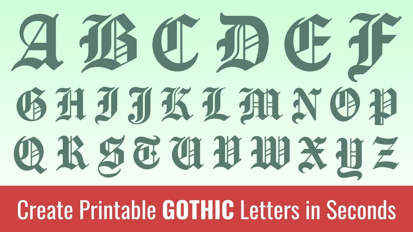 Printable Gothic Letters Free Alphabet Font Letter Templates
