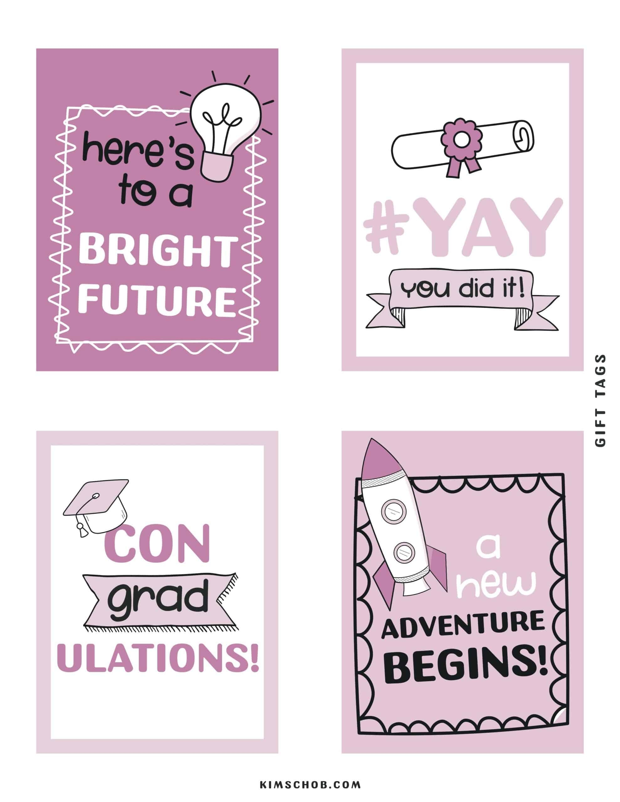 Printable Graduation Cards Tags Free Print And Download Kim Schob