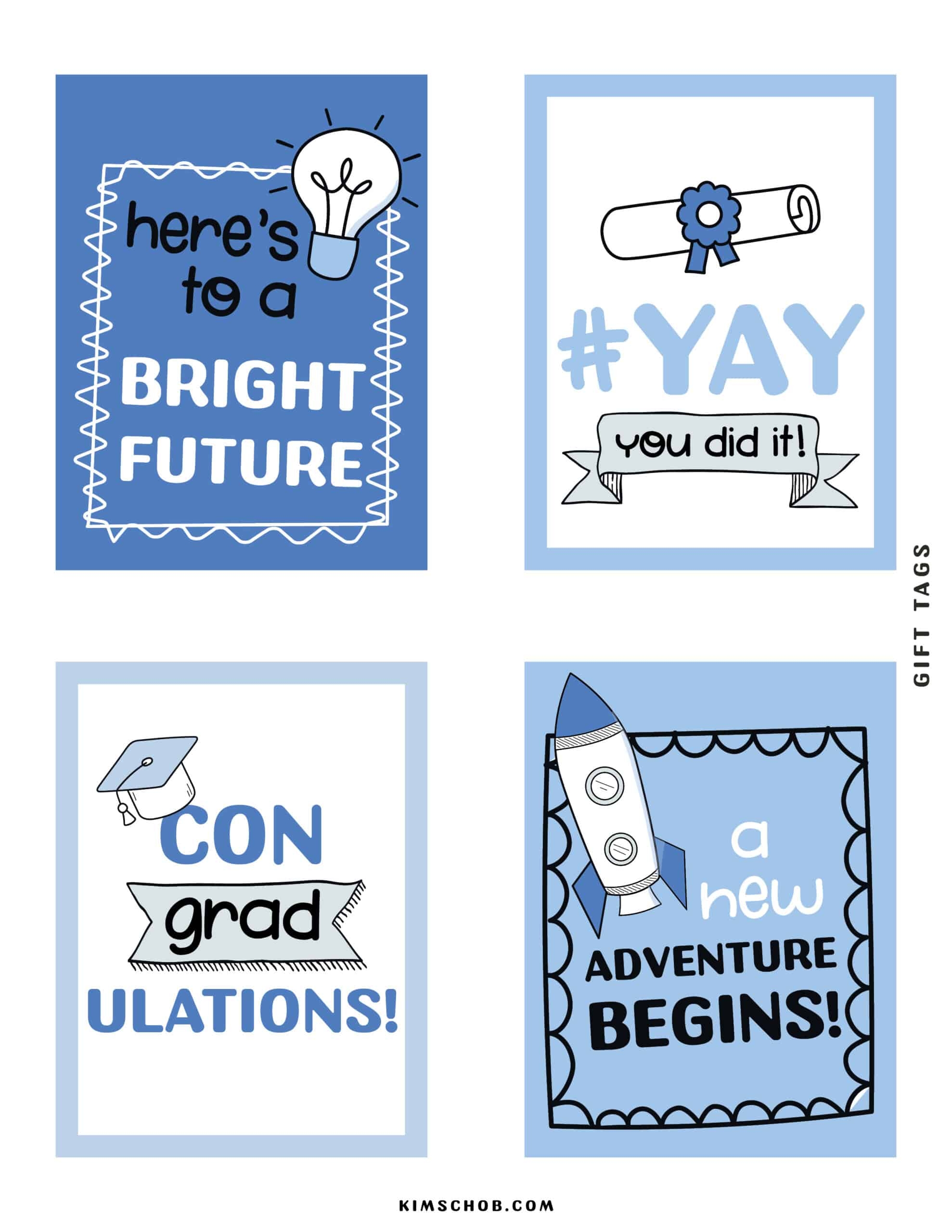 Printable Graduation Cards Tags Free Print And Download Kim Schob