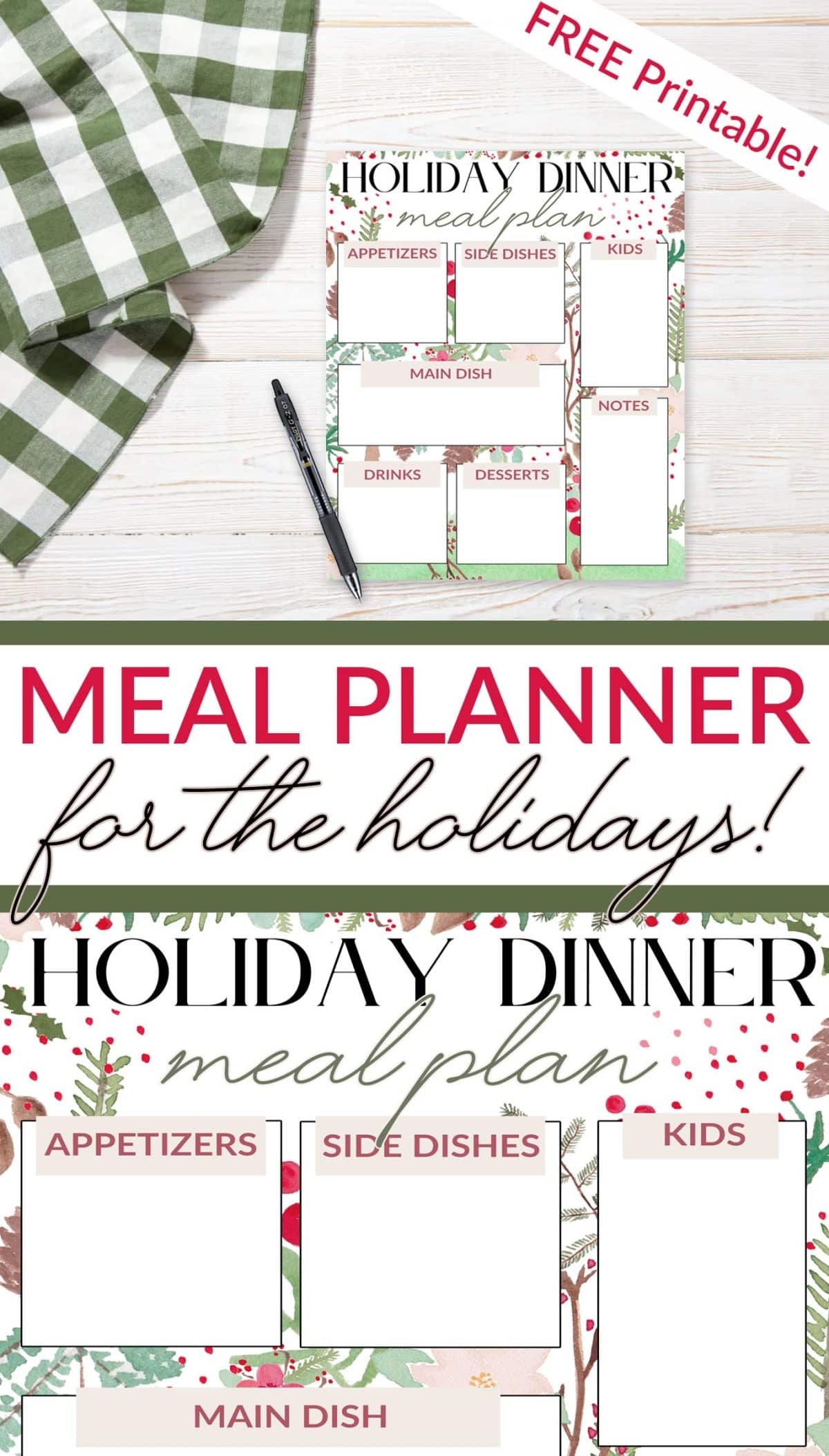 Printable Meal Planner For The Holidays For The Love Of Food