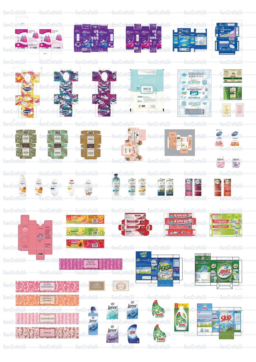 Printable Miniature Cleaning Supplies For Miniature Laundry Room 1 12 Scale Miniature Dollhouse Miniatures For Dolls Printable Sheet Etsy