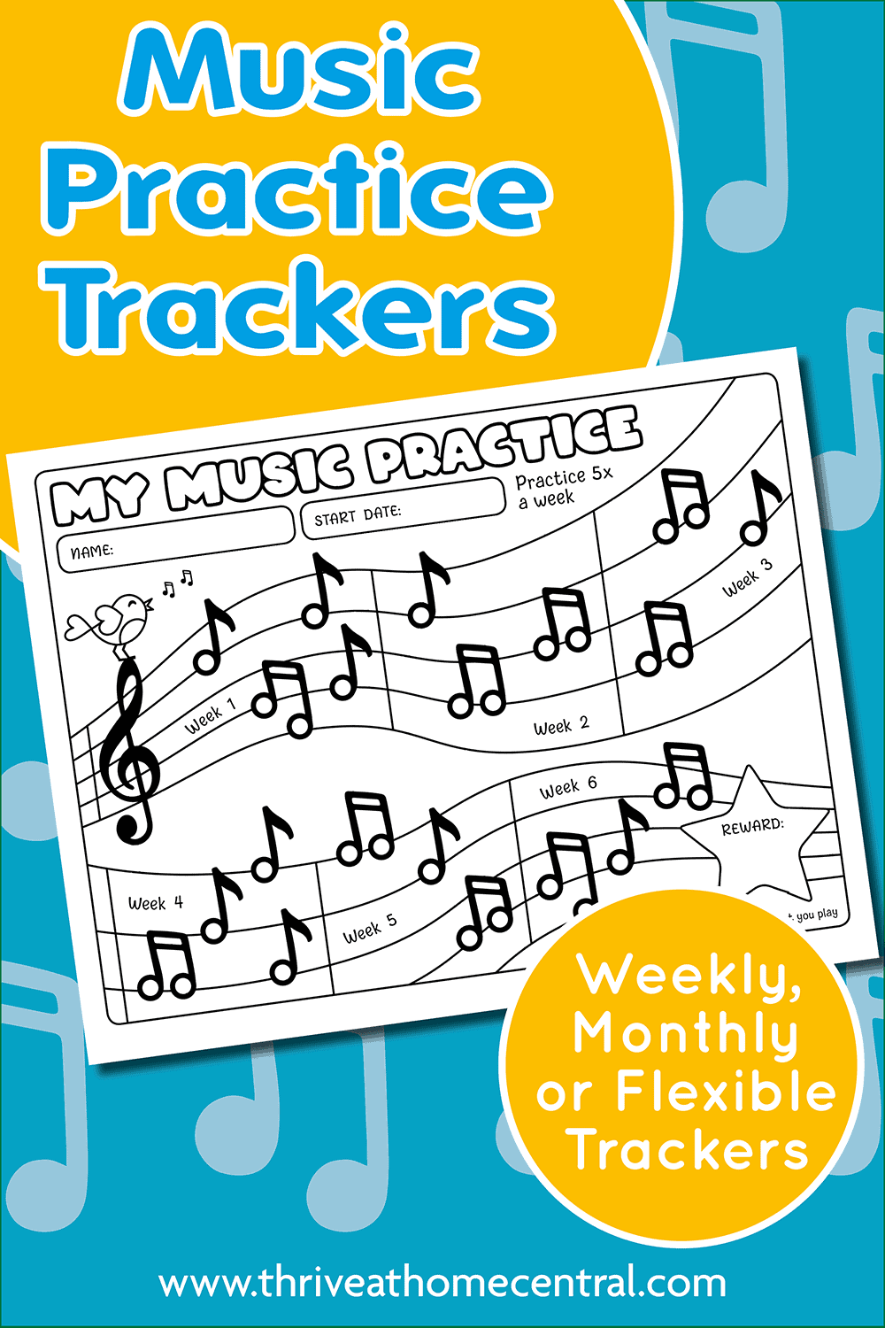 Printable Music Practice Log Thrive At Home