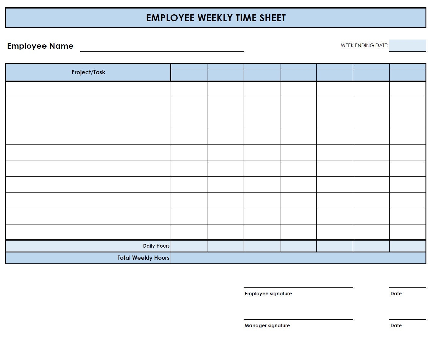 Printable PDF Weekly Timesheet Multi Projects Tasks Printable Timesheet Time Card Time Tracker Work Log Timekeeping Sheet Etsy
