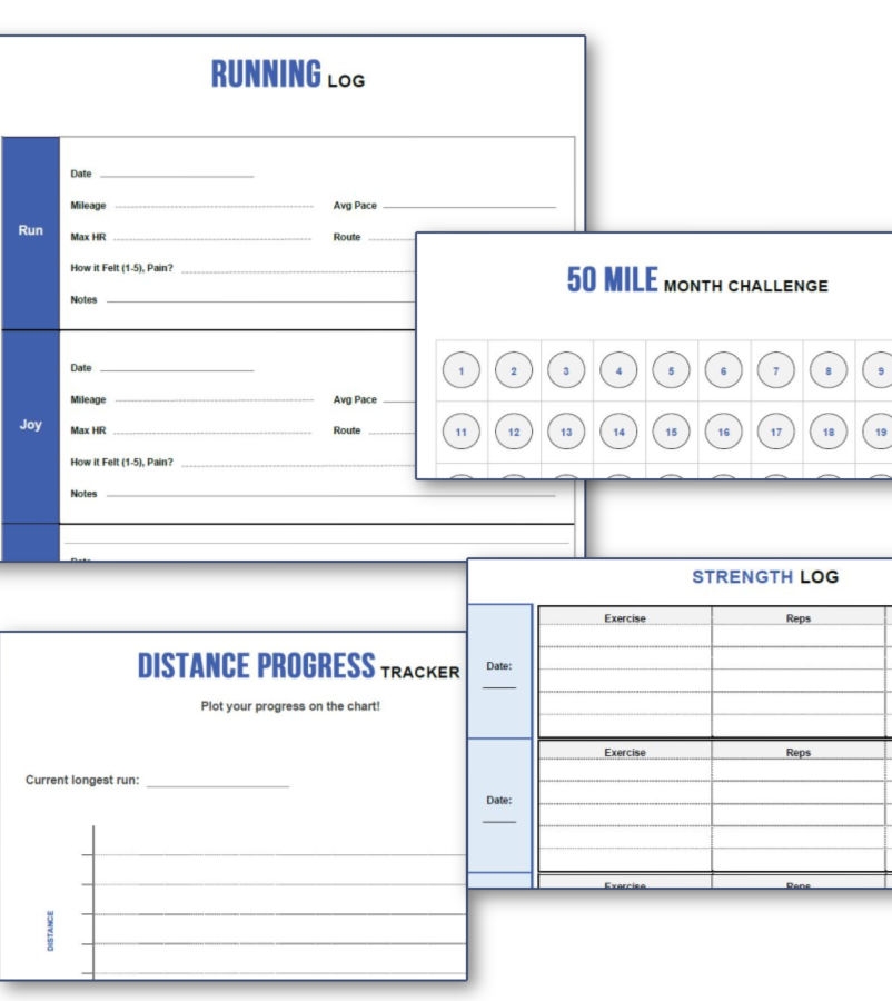 Printable Running Log Forward Is A Pace RunToTheFinish