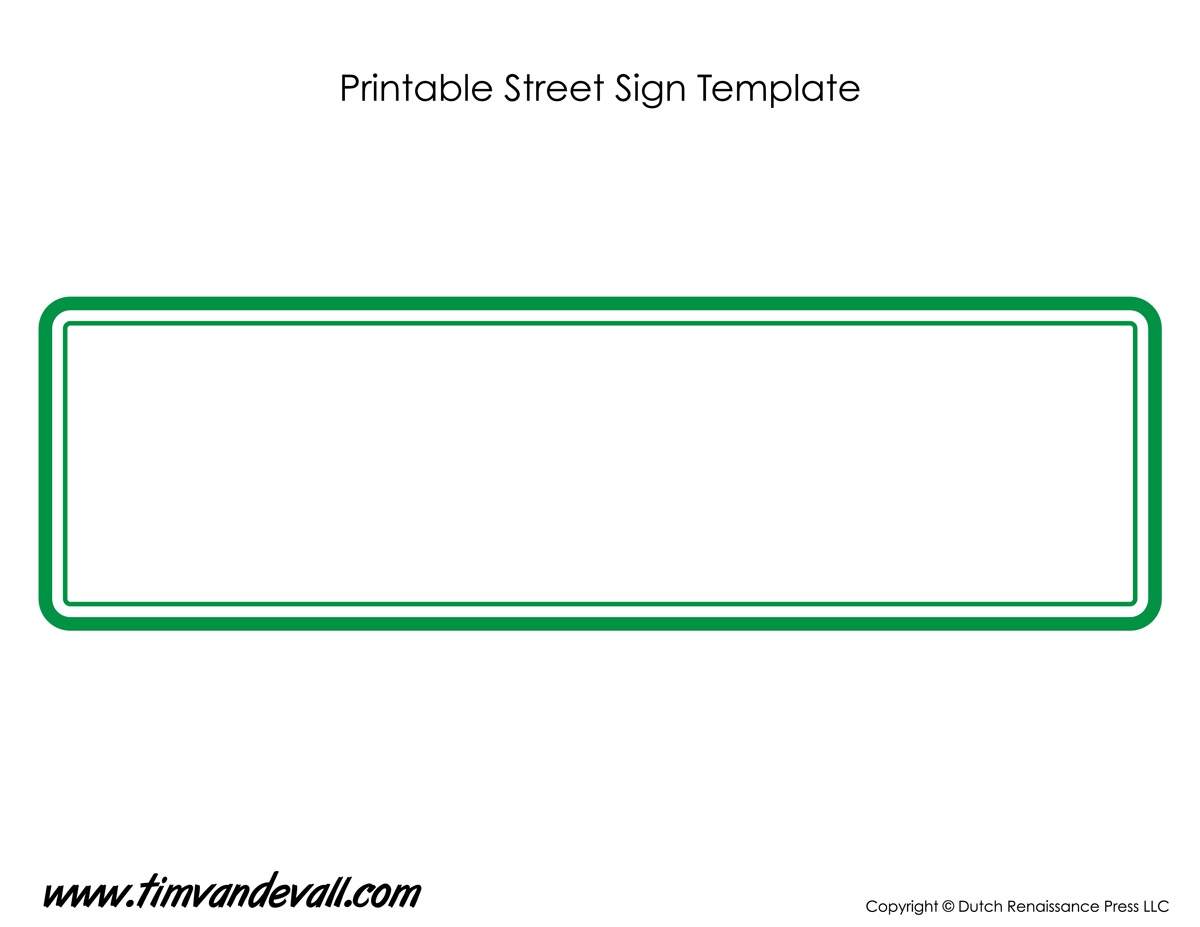 Free Printable Street Signs