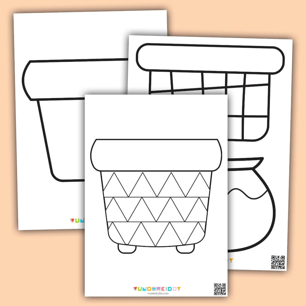 Printable Template Flower Pot For Mother s Day Crafts For Kids