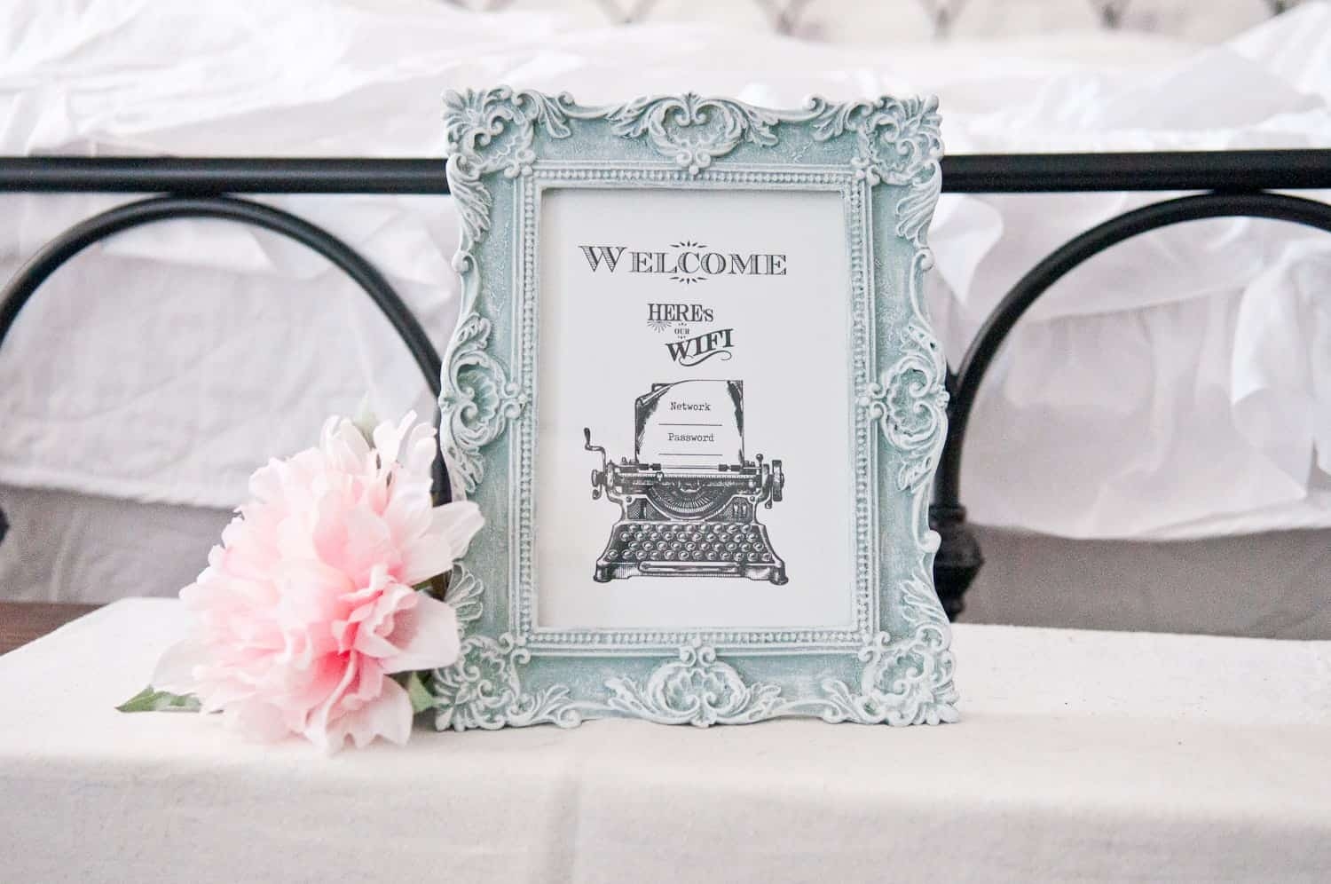Printable Wifi Password Sign For You Guest Bedroom Maria Louise Design