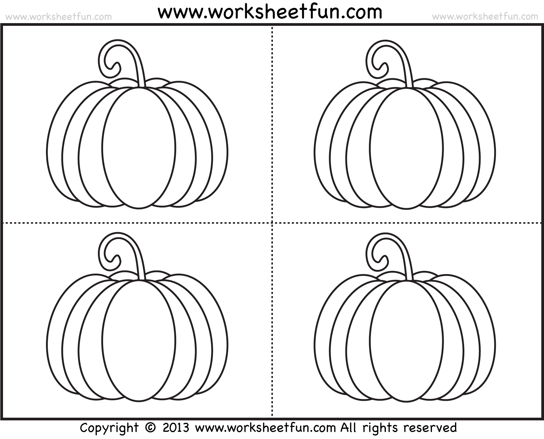Pumpkin Coloring 3 Worksheets FREE Printable Worksheets Worksheetfun