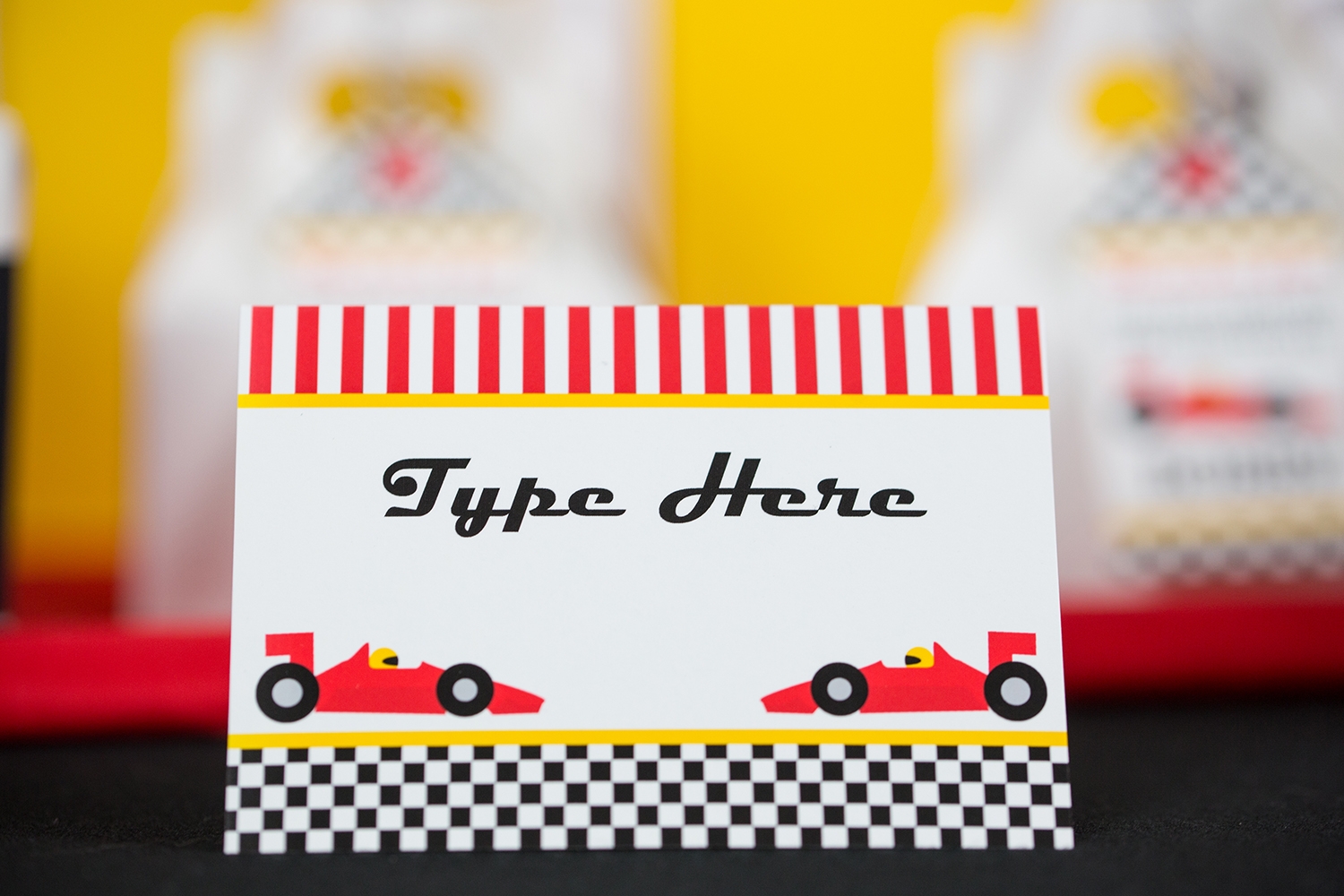 Race Car Party Food Labels Printable Studio