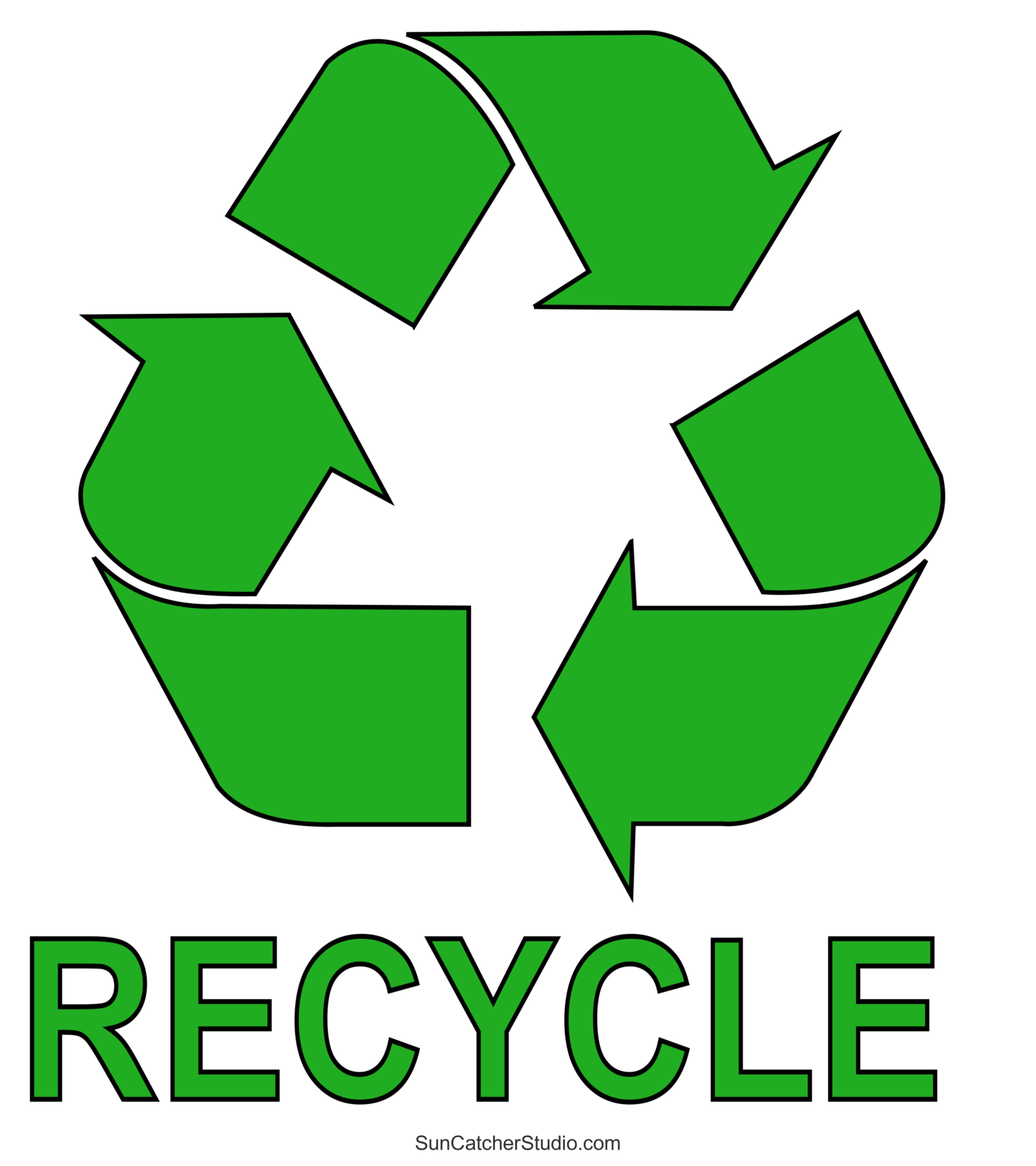 Recycle Symbols And Signs Printable Logos And Icons DIY Projects Patterns Monograms Designs Templates