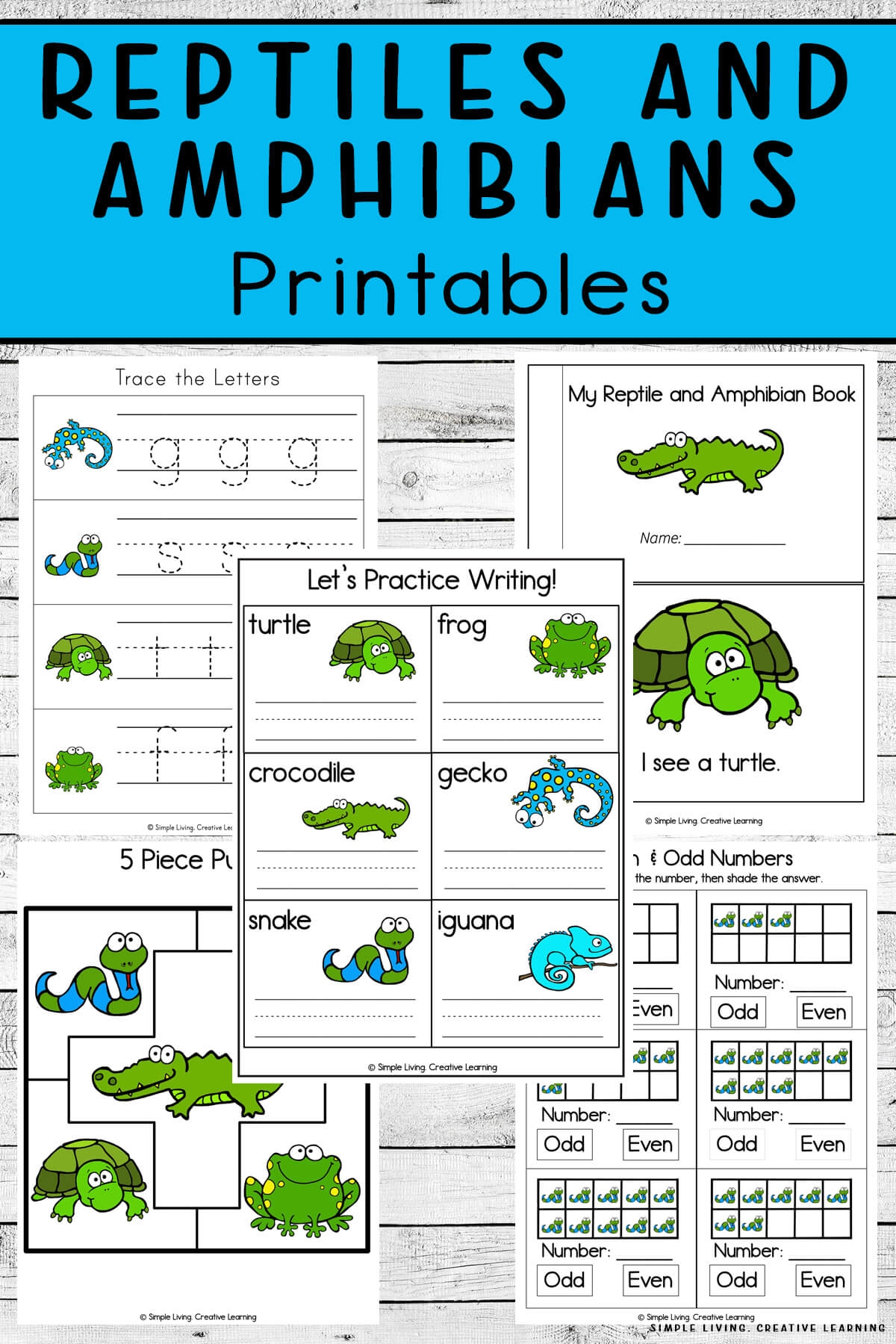 Reptiles And Amphibians Printables Simple Living Creative Learning