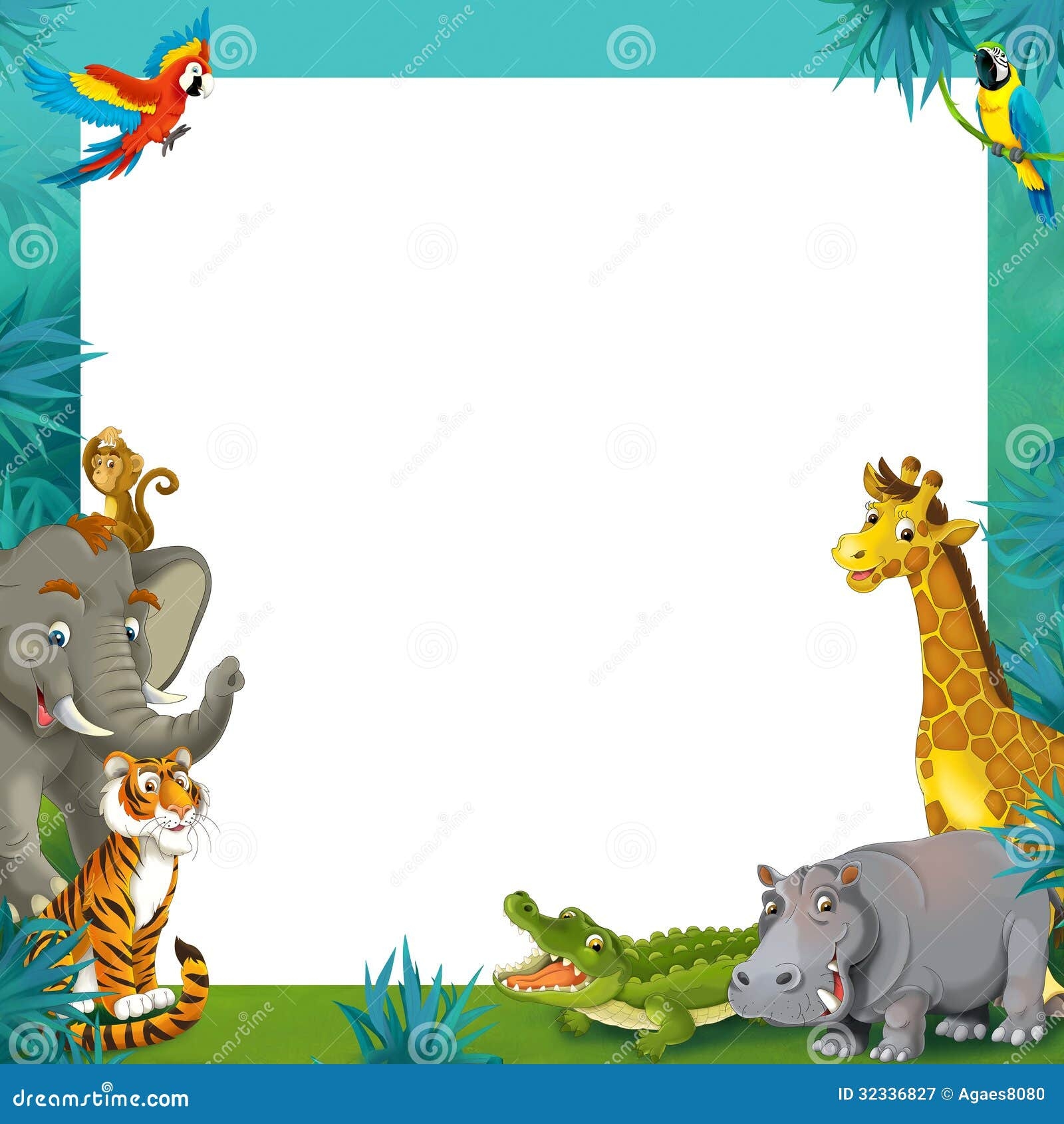 Safari Border Free Printable