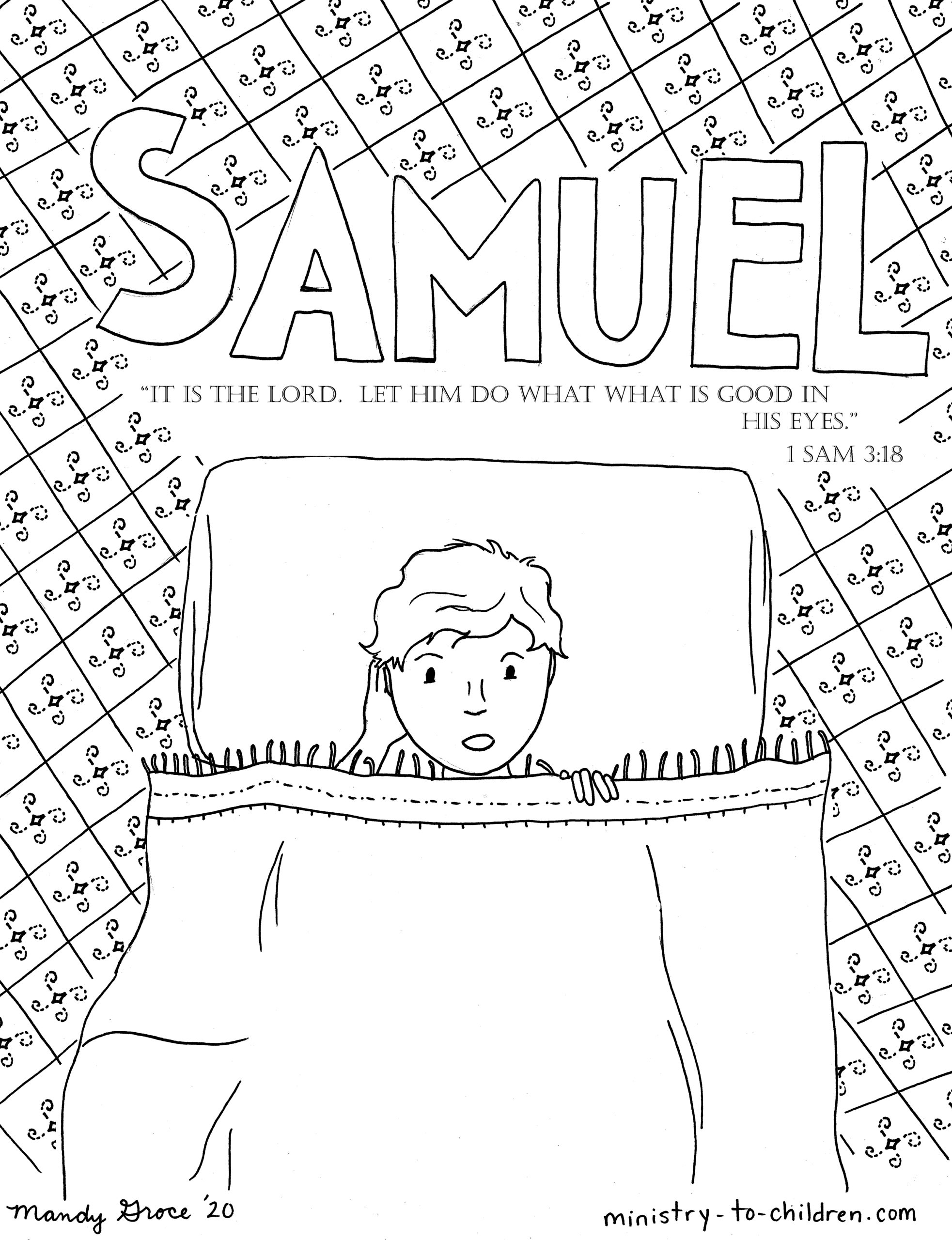Samuel Hears God s Calling Coloring Page Ministry To Children