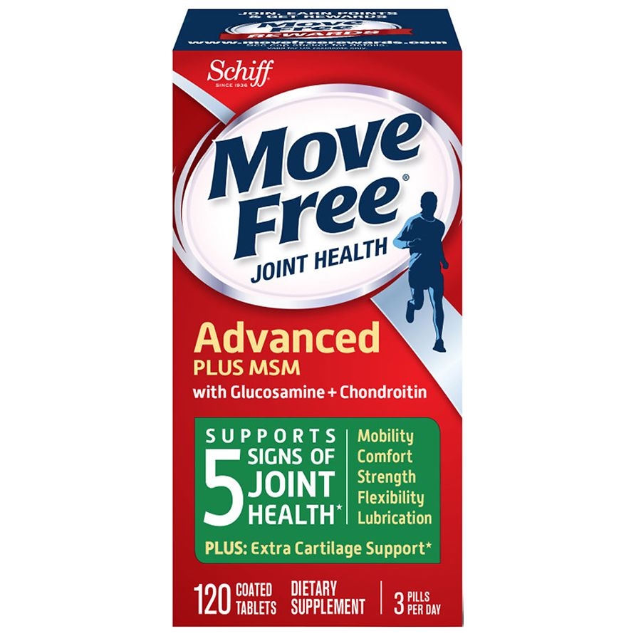 Schiff Move Free Joint Health Advanced MSM With Glucosamine Chondroitin Tablets Walgreens