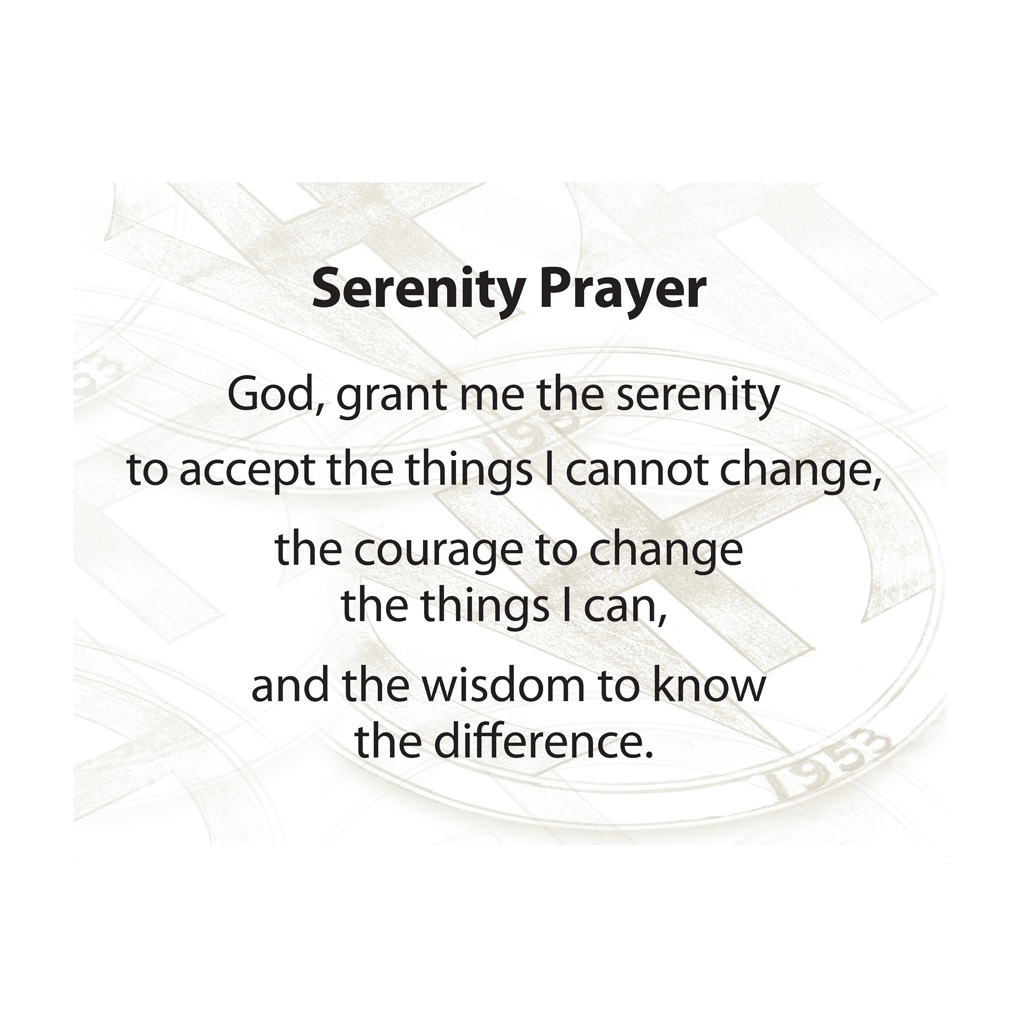Serenity Prayer Poster Northern California Region Of Narcotics Anonymous