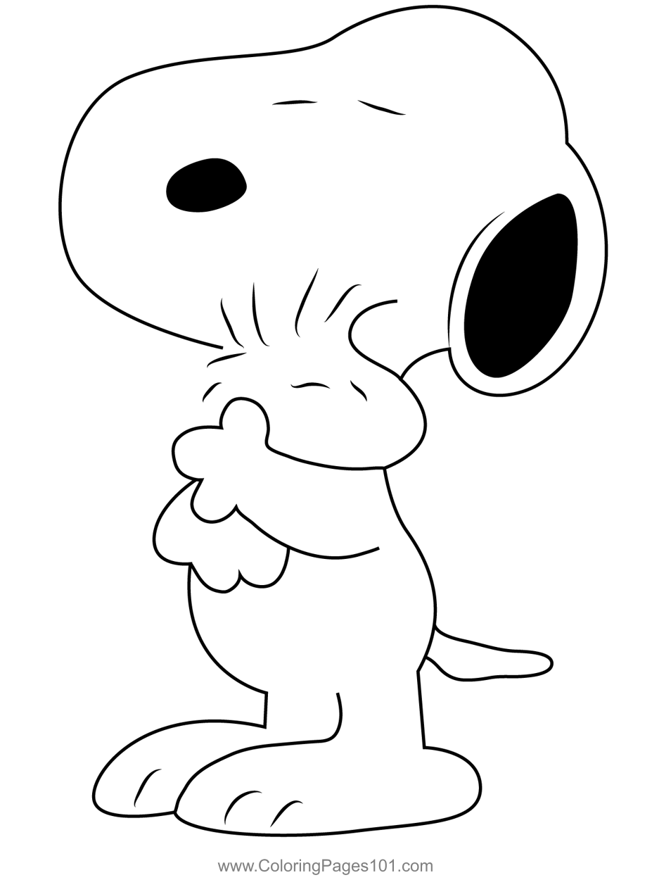 Snoopy And Woodstock Coloring Page