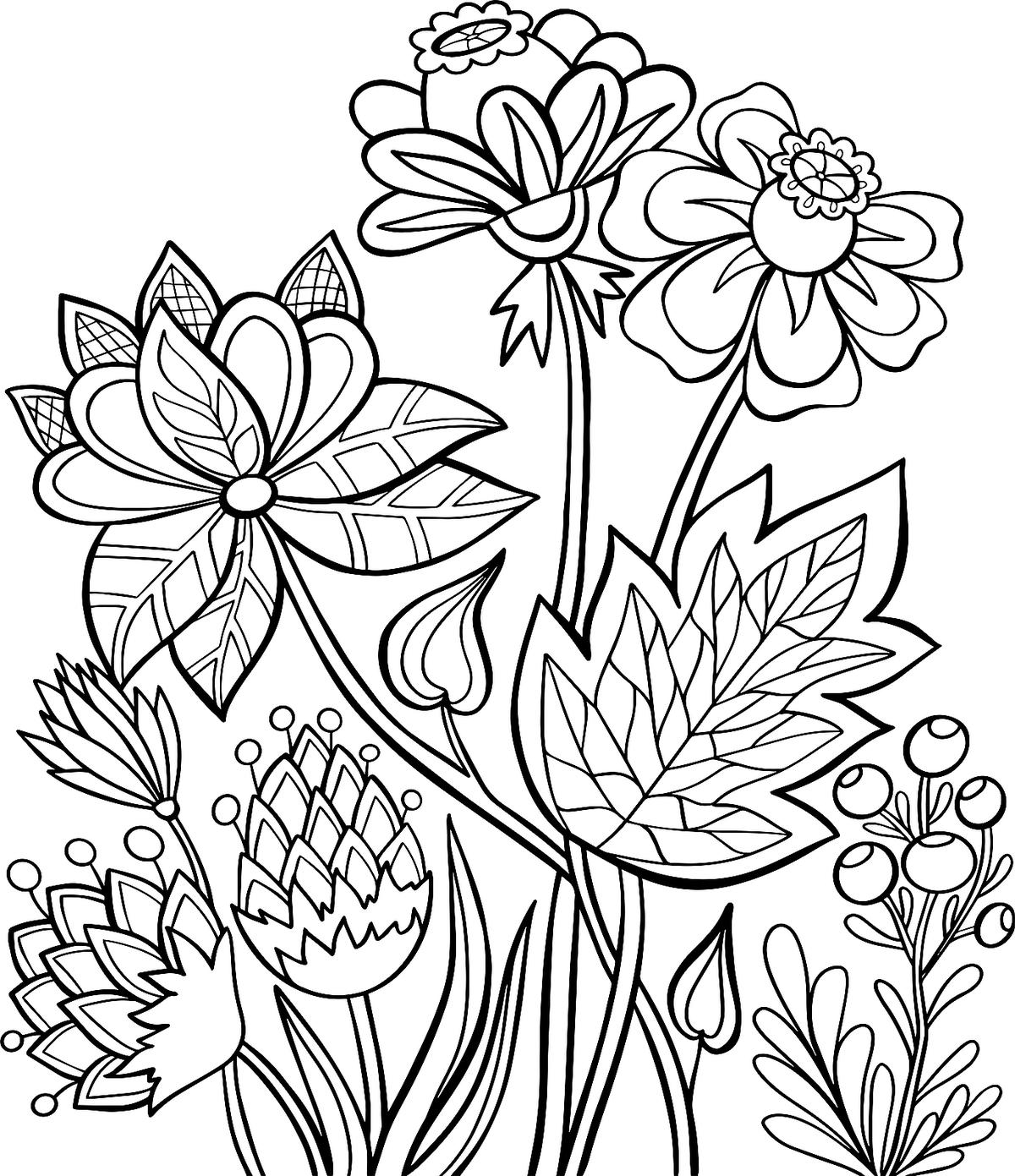 Spring Flowers Coloring Pages Free Printable Coloring Pages Of Flowers Printables 30Seconds Mom