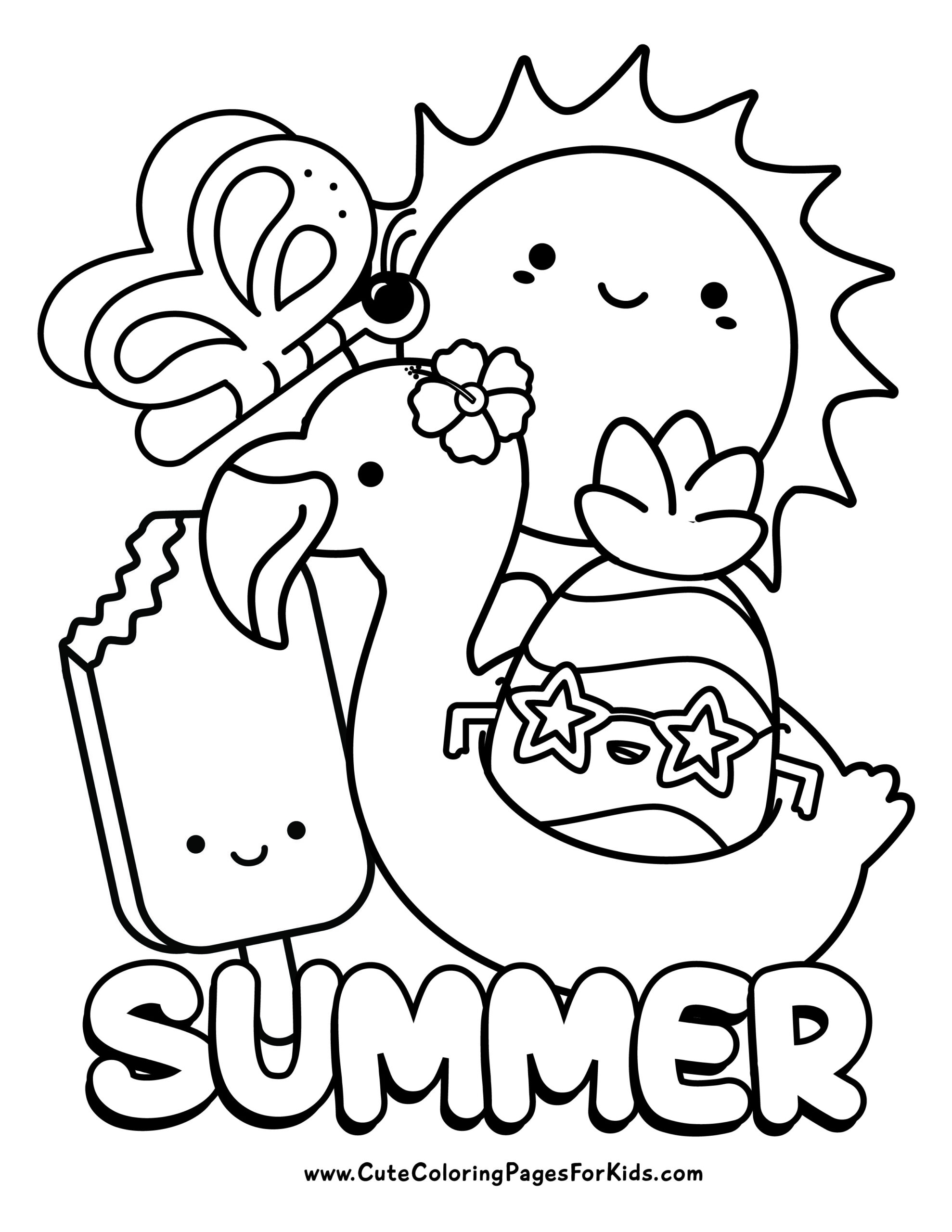 Summer Coloring Pages Cute Coloring Pages For Kids