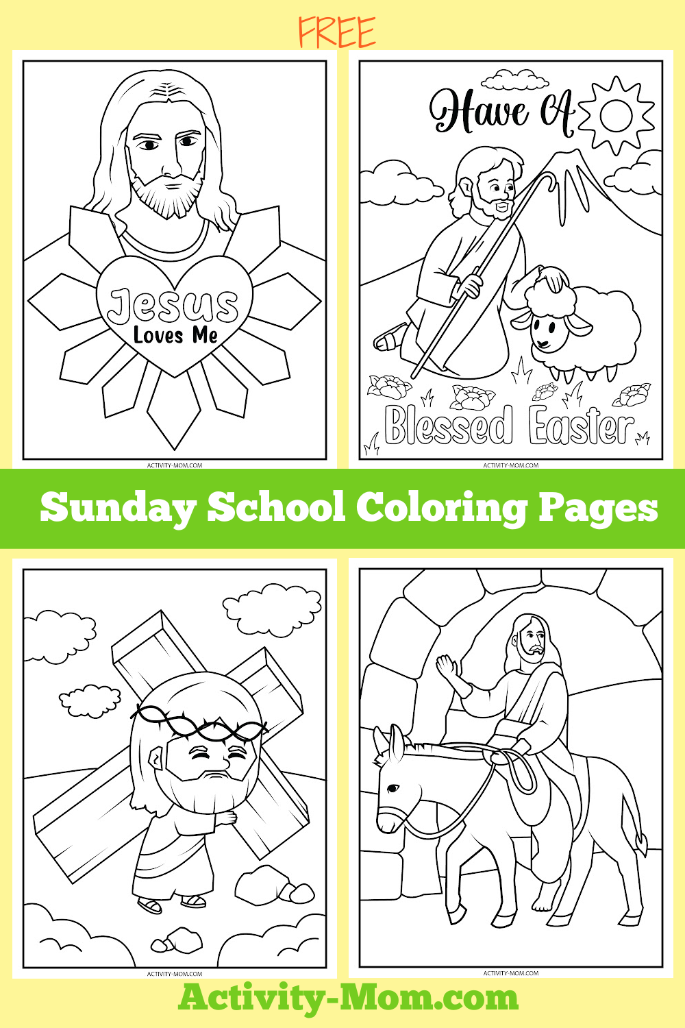 Sunday School Coloring Pages free Printable The Activity Mom