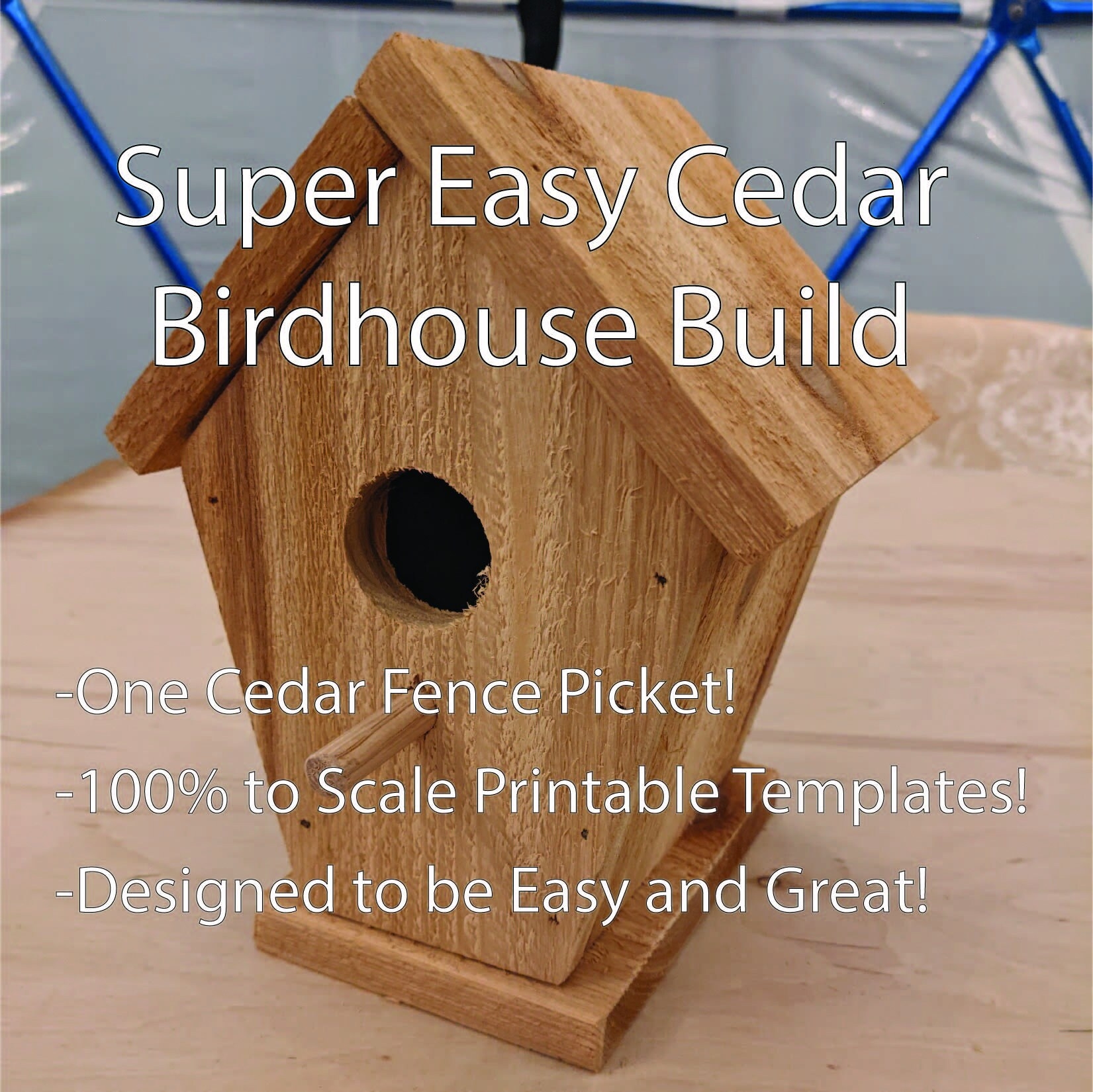 Super Easy Cedar Birdhouse Build Plans Download Etsy