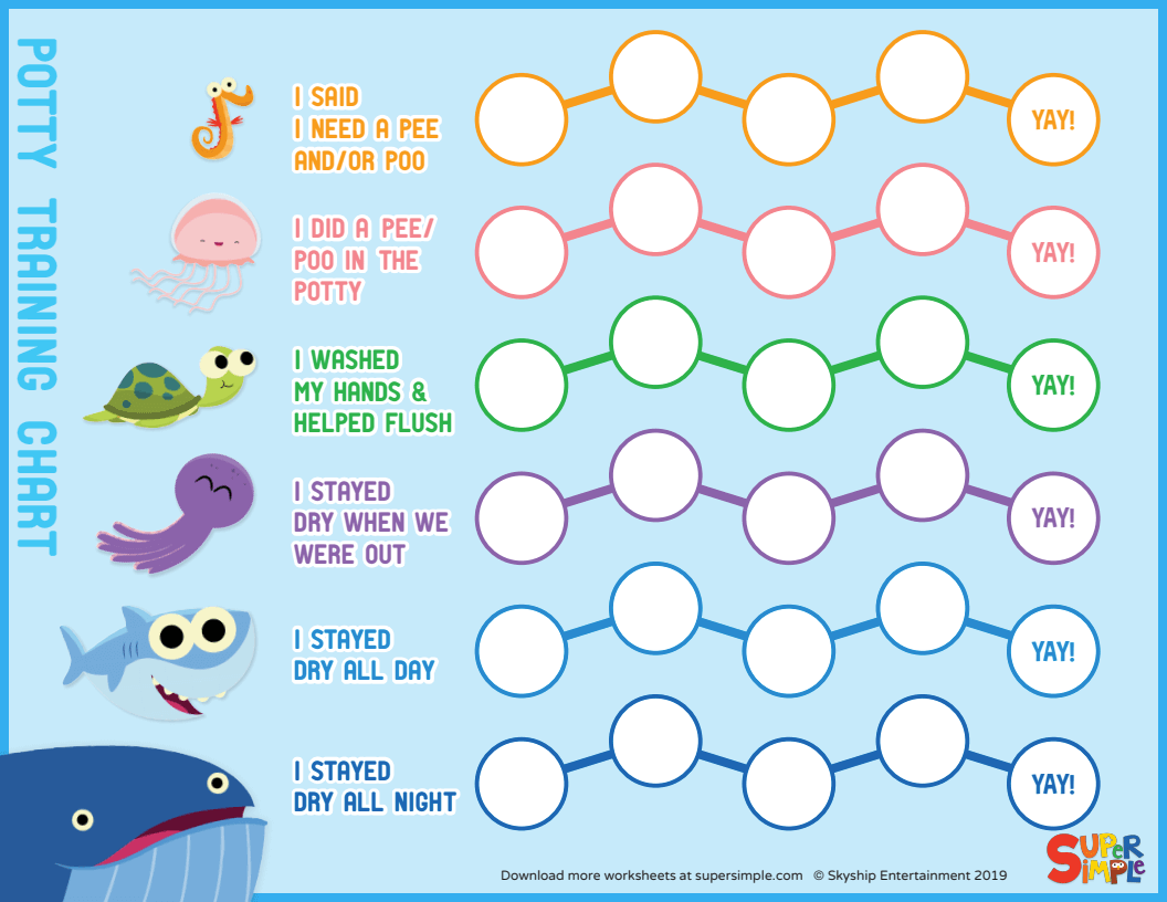 Potty Chart Free Printable