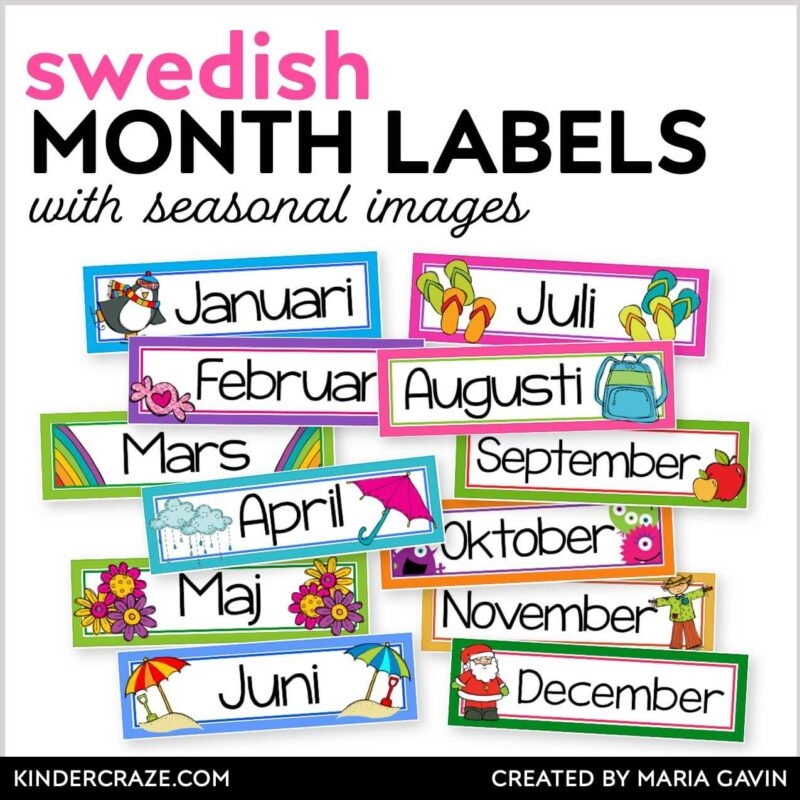 Free Printable Monthly Labels